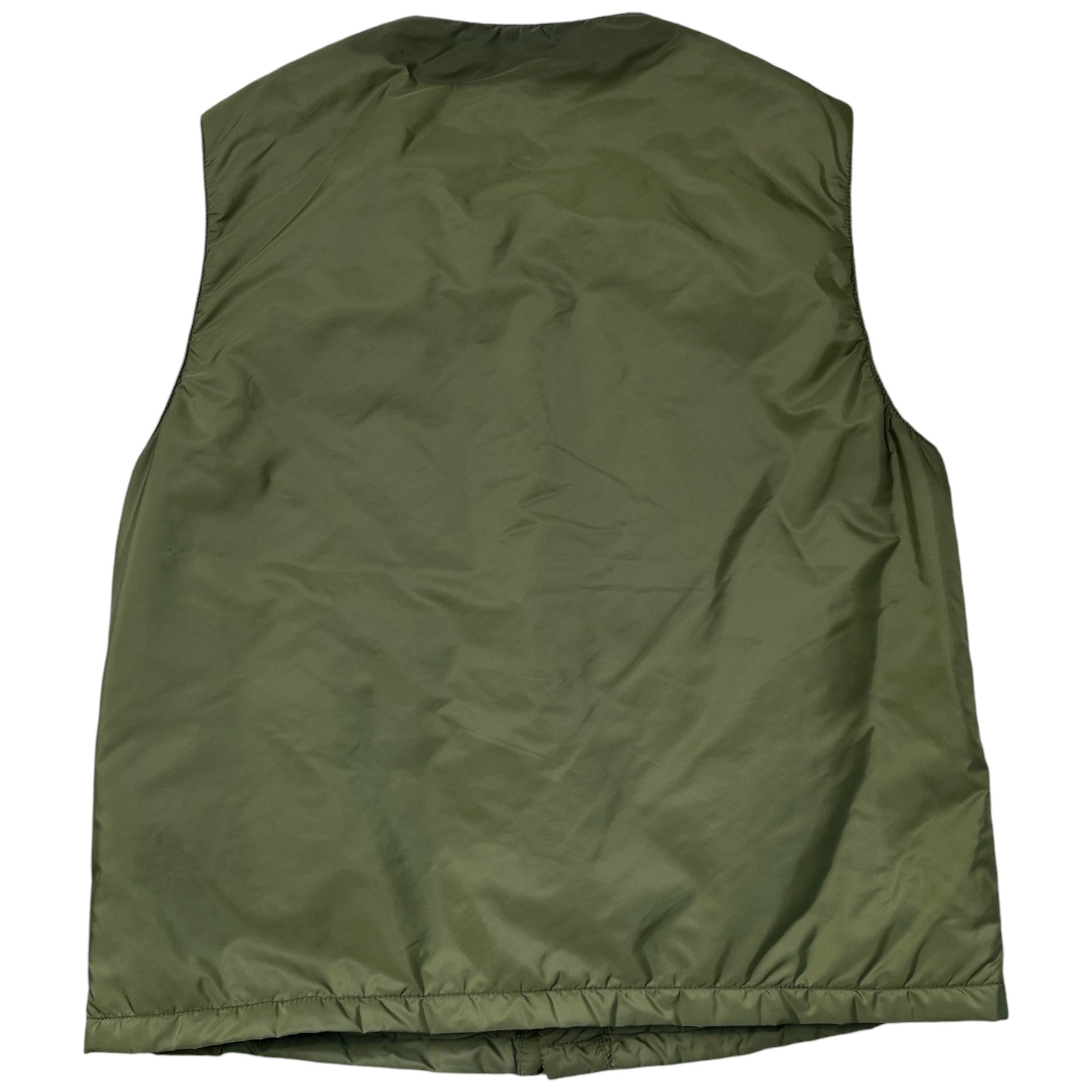 Men's Plaque Logo Gilet Khaki Size IT 46 / S