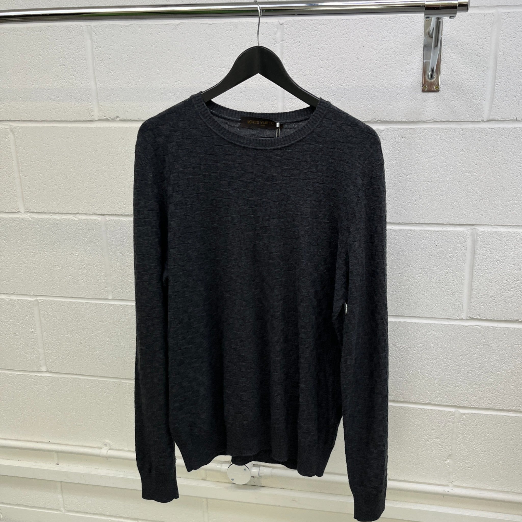 Men's Damier Jumper Grey Size M