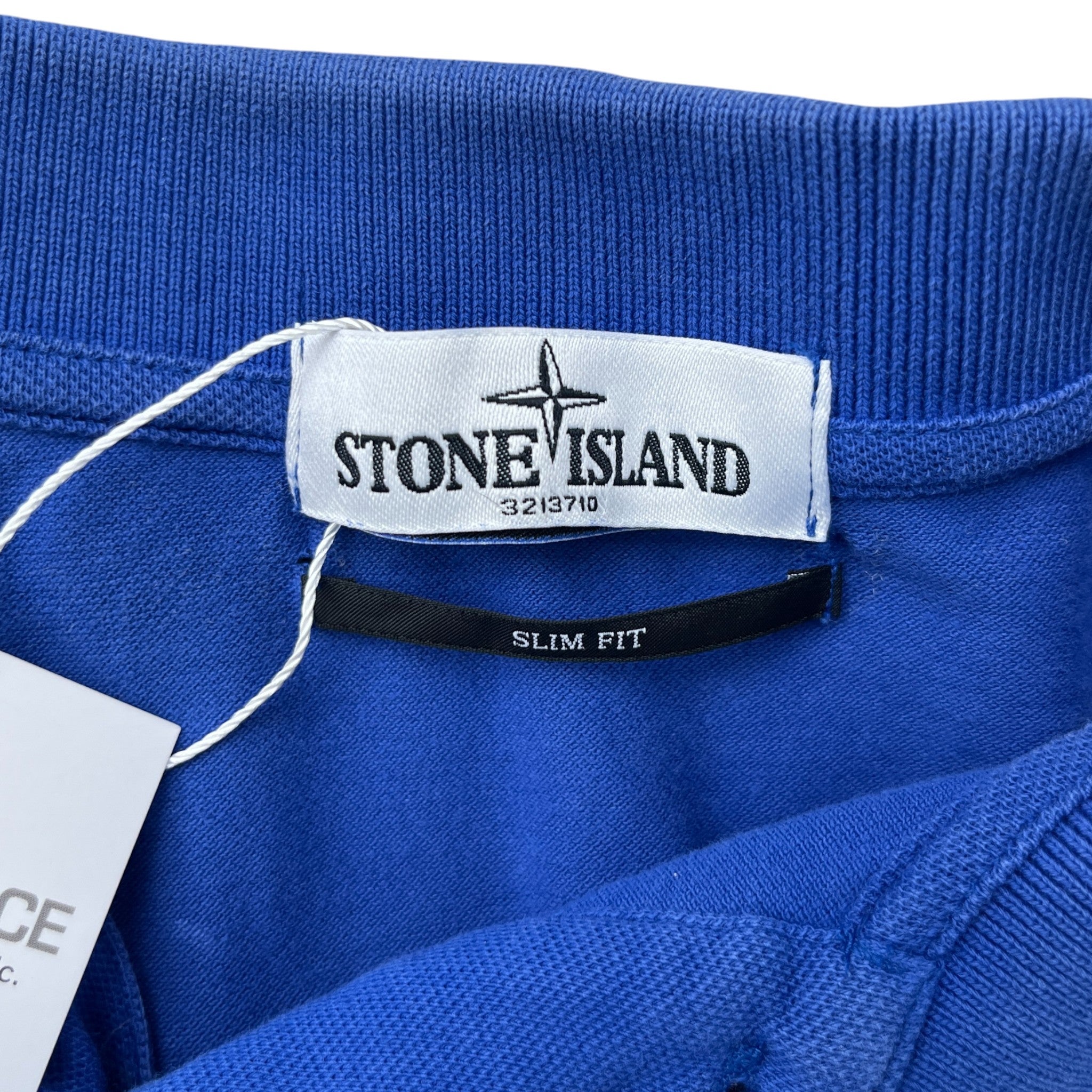 Men's Embroidered Logo Polo Shirt Blue Size M