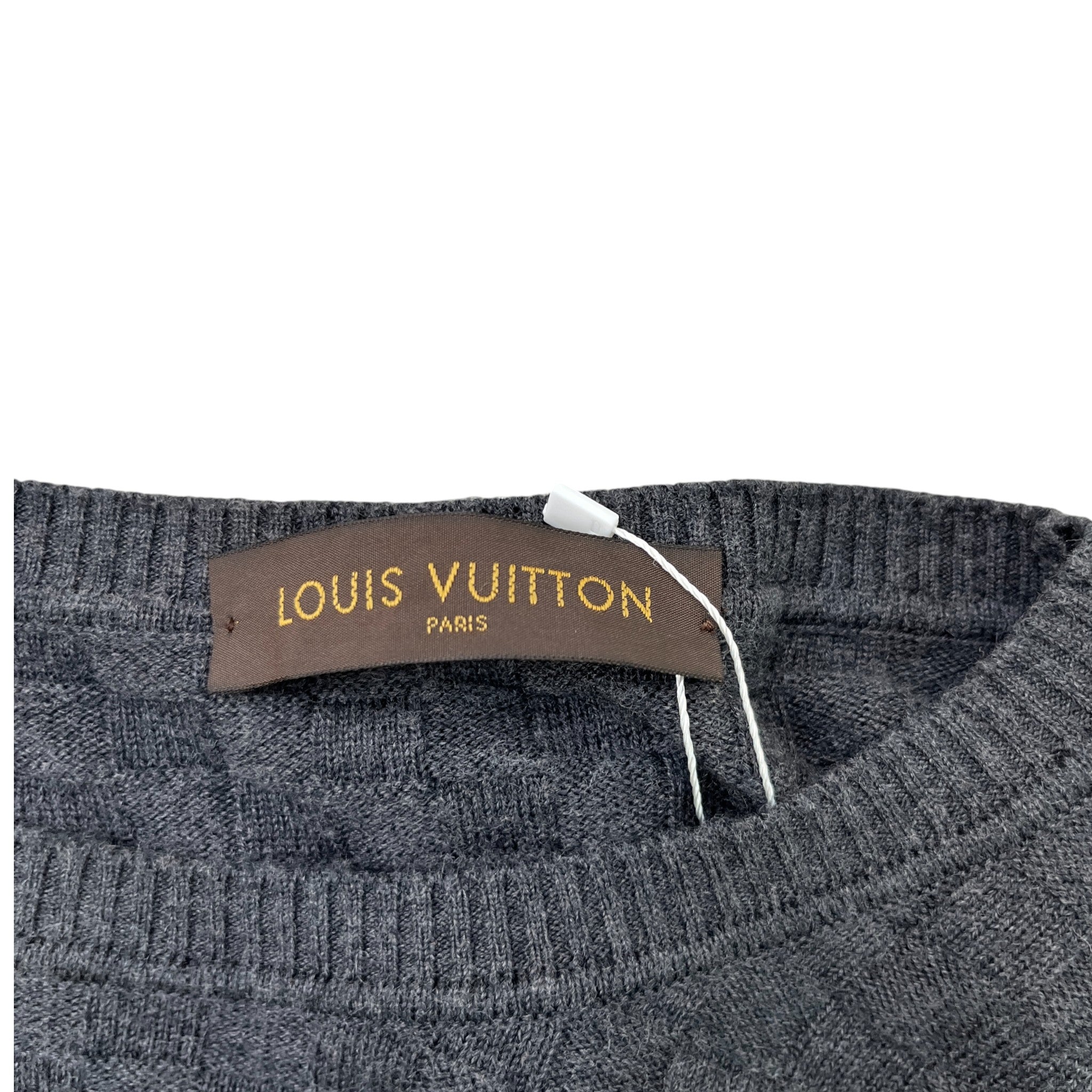 Men's Damier Jumper Grey Size M