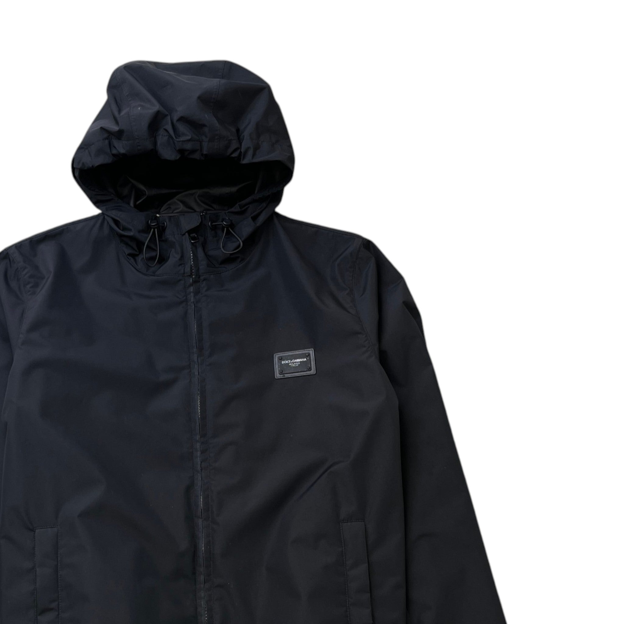 Men's Plaque Logo Windbreaker Black Size IT 46 / S