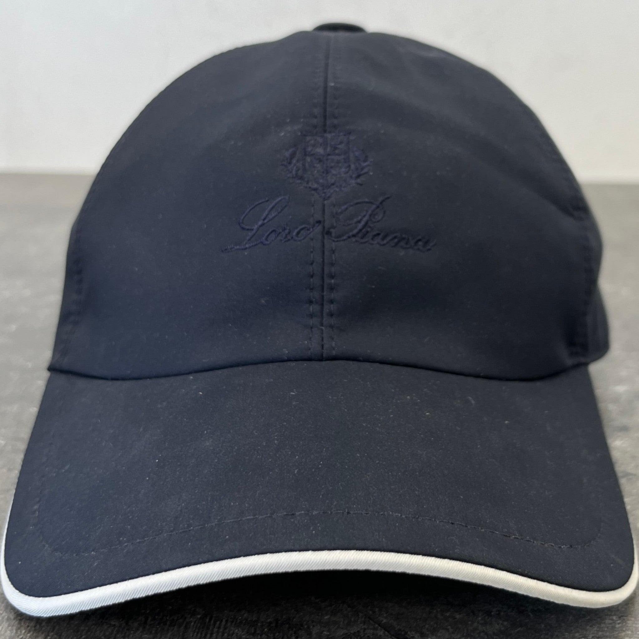 Men's Embroidered Logo Baseball Cap Navy Size S