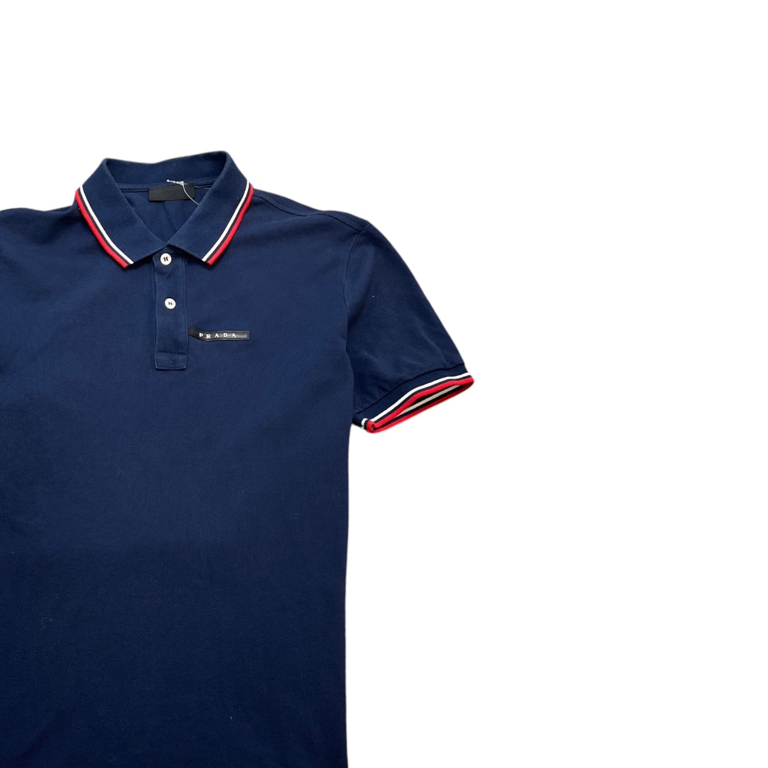 Men's Tab Logo Polo Shirt Navy Size L