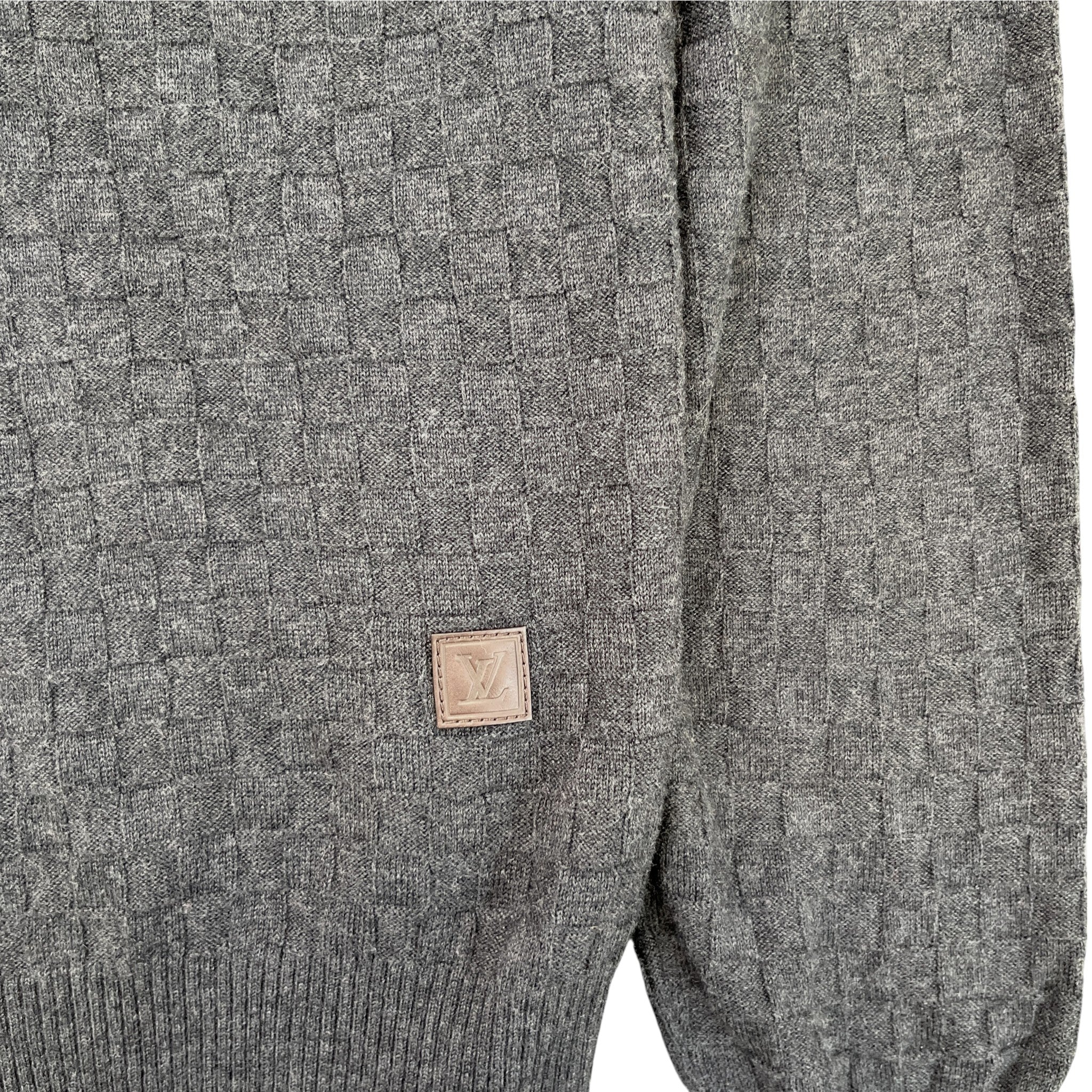 Men's Damier Jumper Grey Size M
