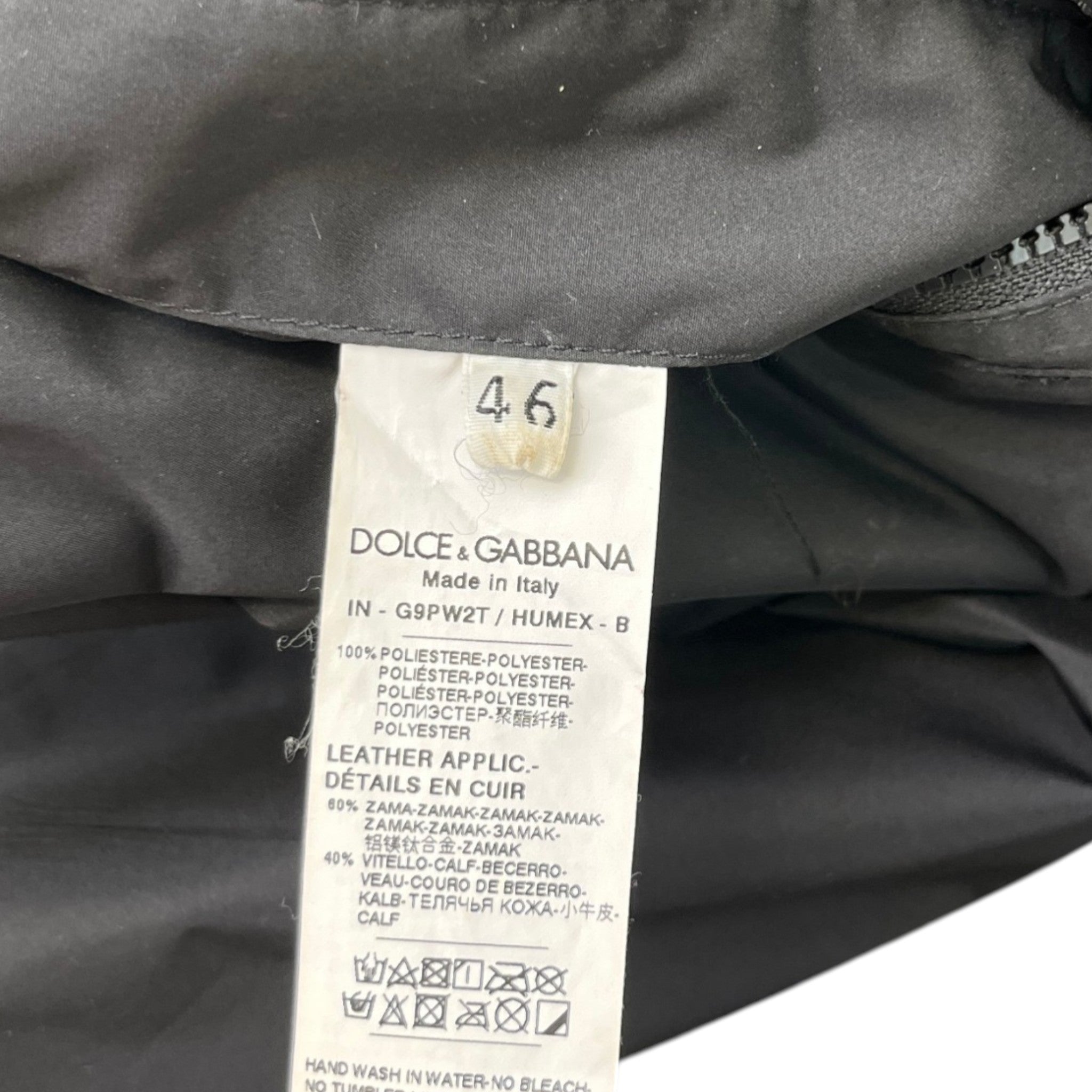 Men's Plaque Logo Windbreaker Black Size IT 46 / S