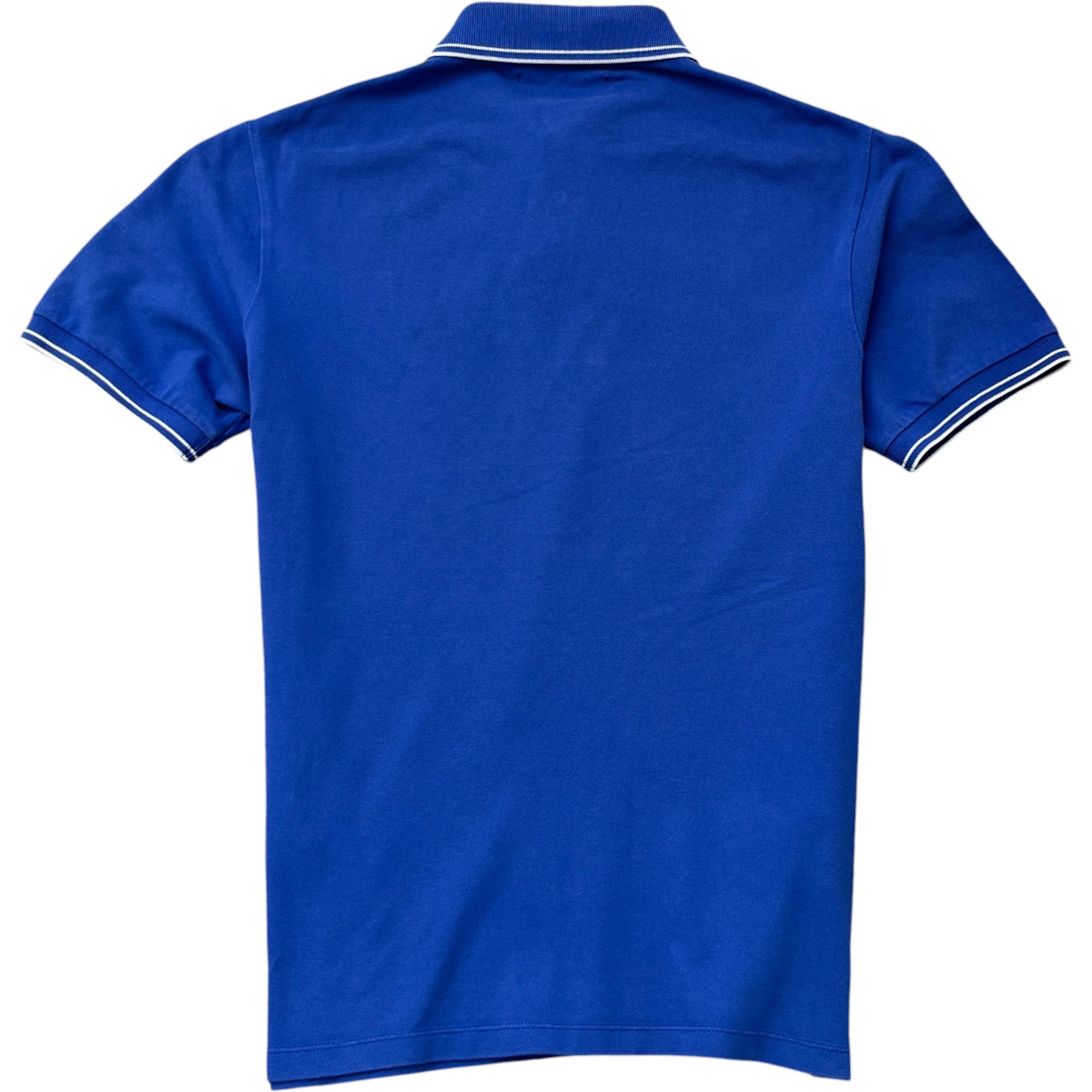 Men's Embroidered Logo Polo Shirt Blue Size M