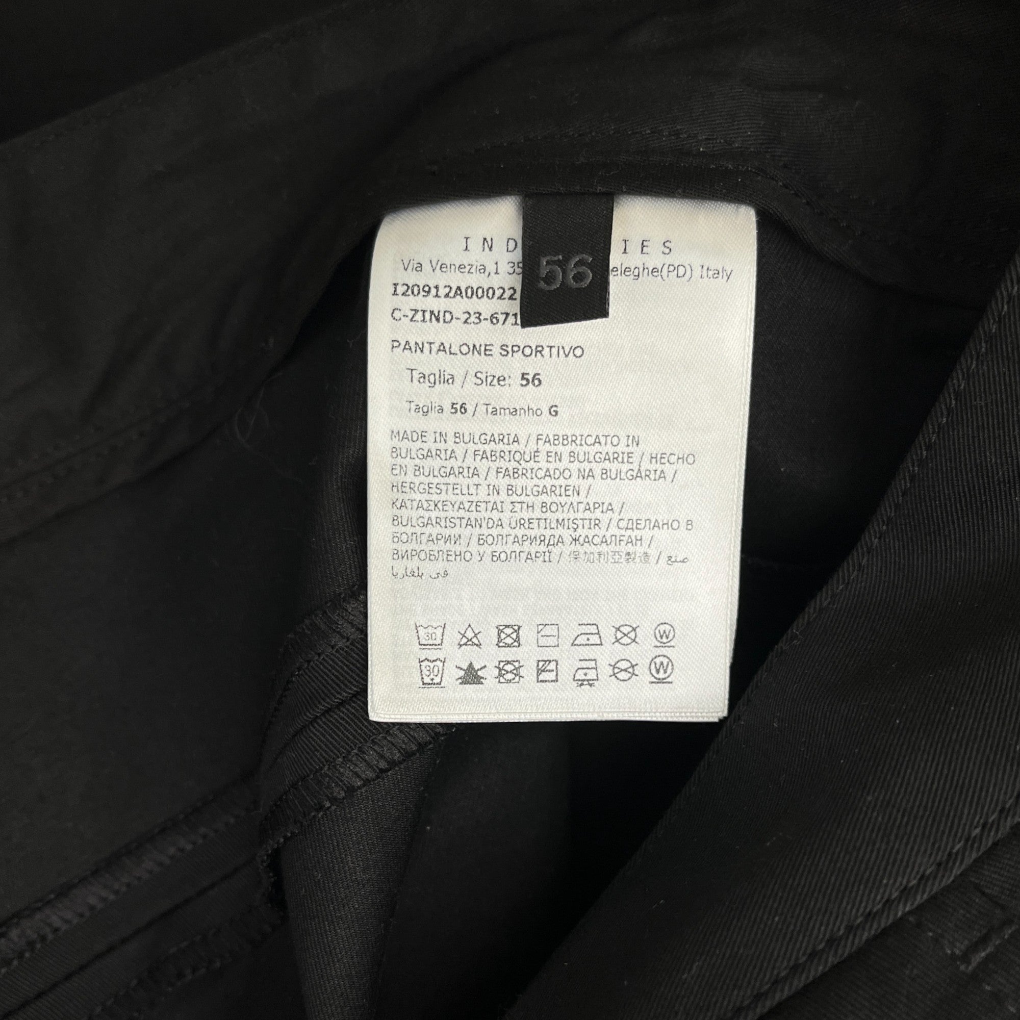 Men's Pantalone Sportivo Cargos Black Size IT 56 / UK 40