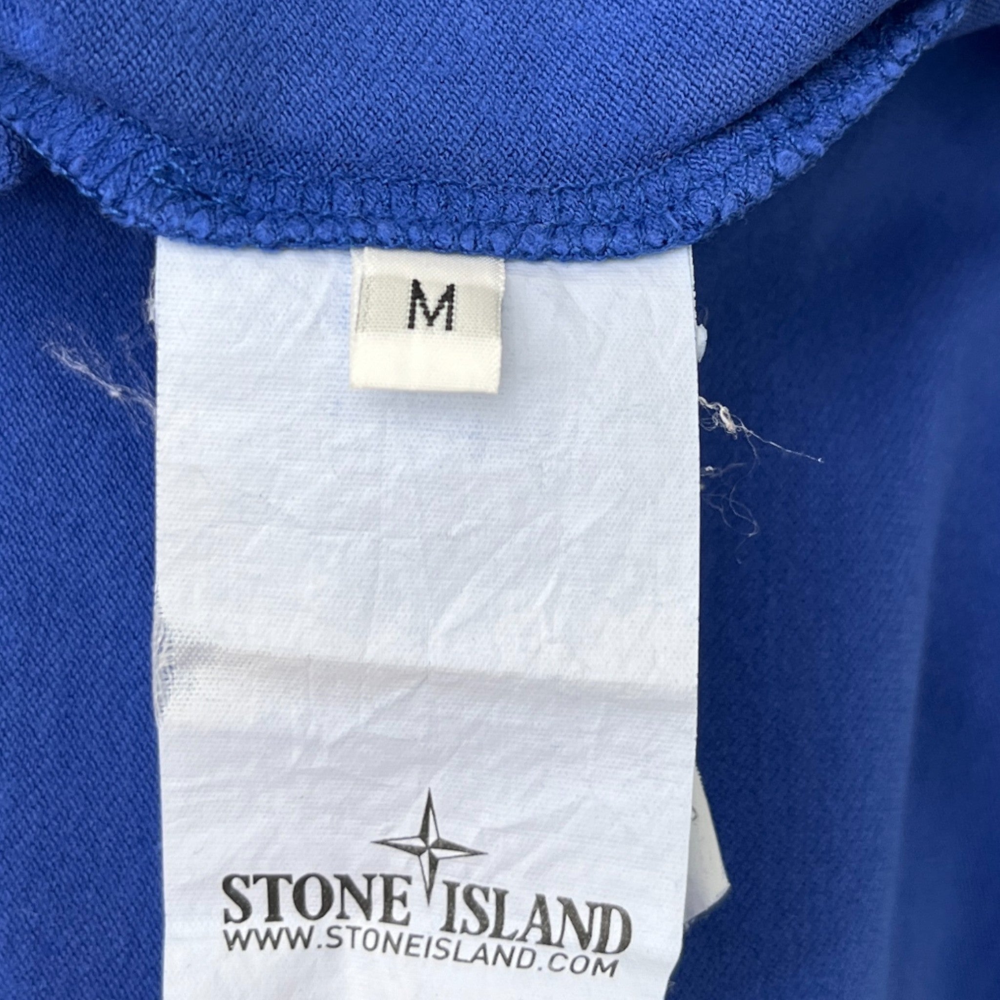 Men's Embroidered Logo Polo Shirt Blue Size M