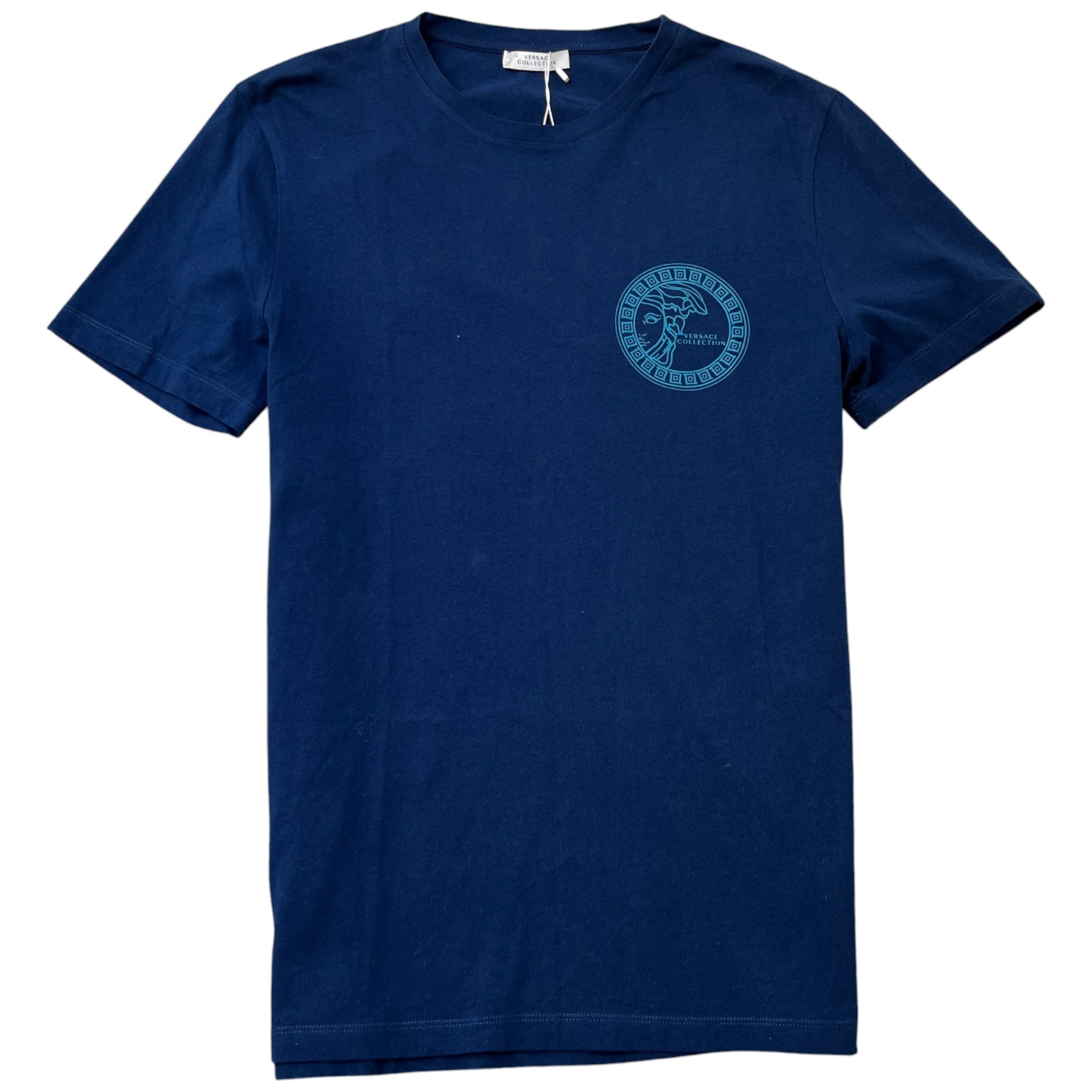 Men's Medusa Graphic Logo T-Shirt Blue Size L