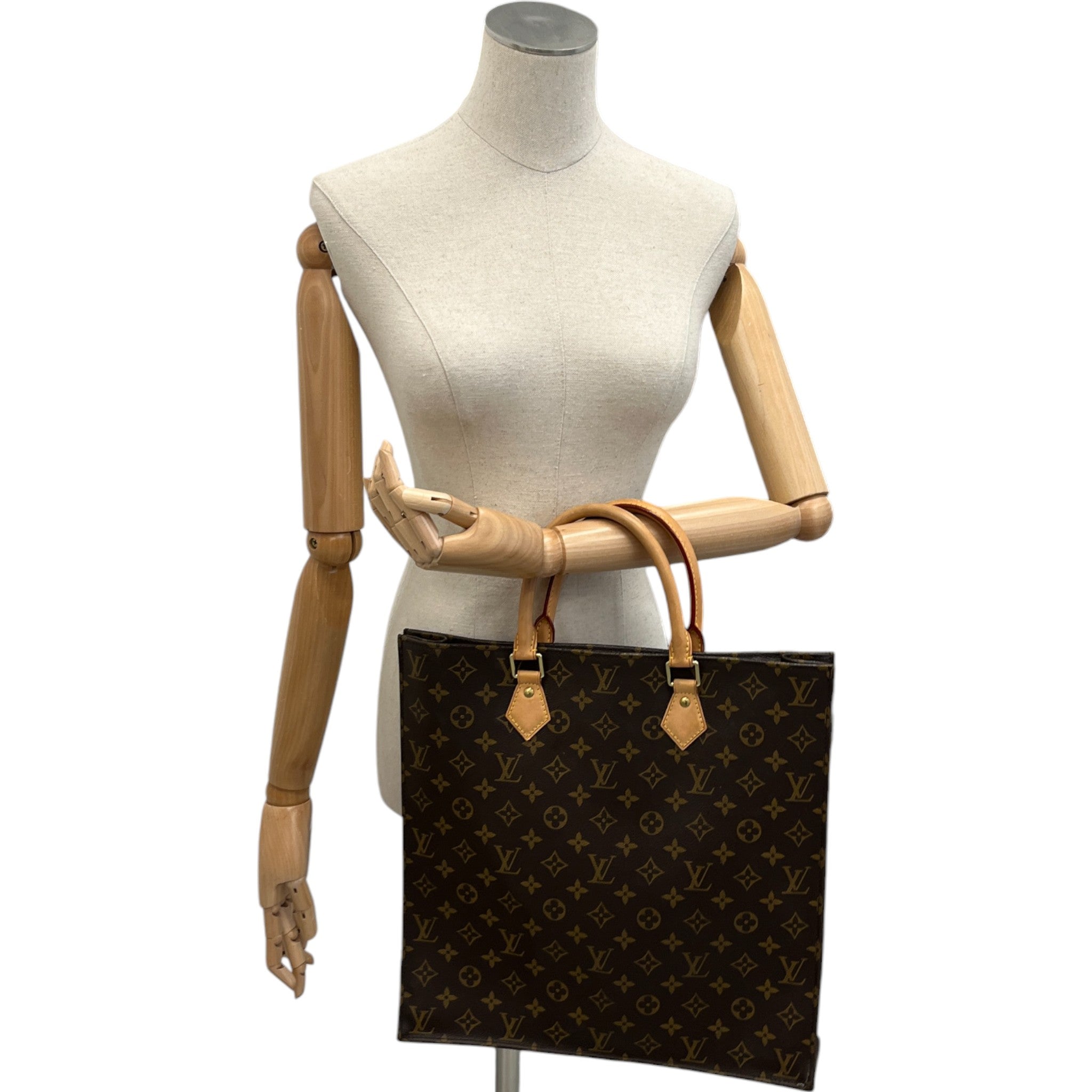 Women's Monogram Sac Plat Tote Bag Brown