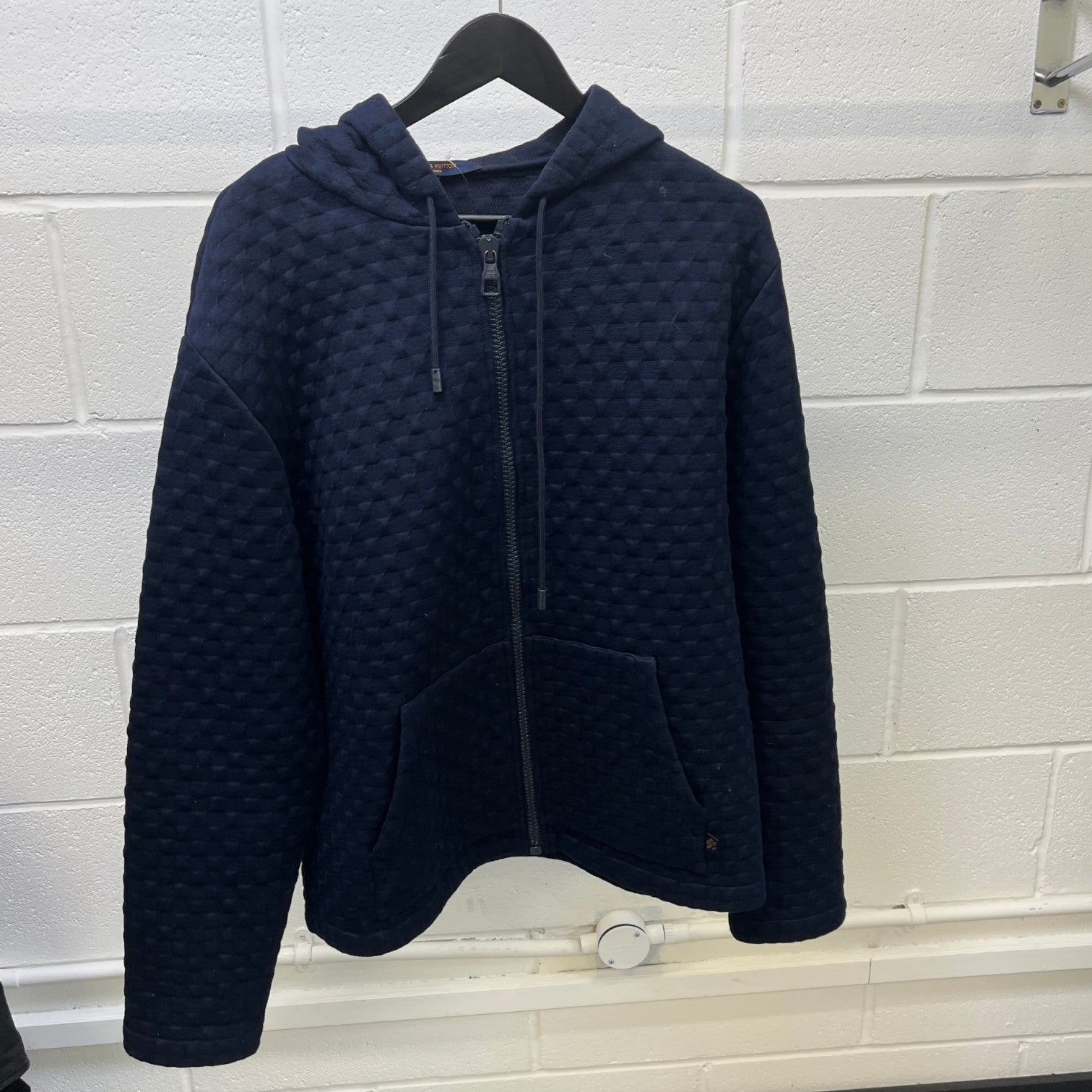 Men's Lvse Damier Hoodie Navy Size XL