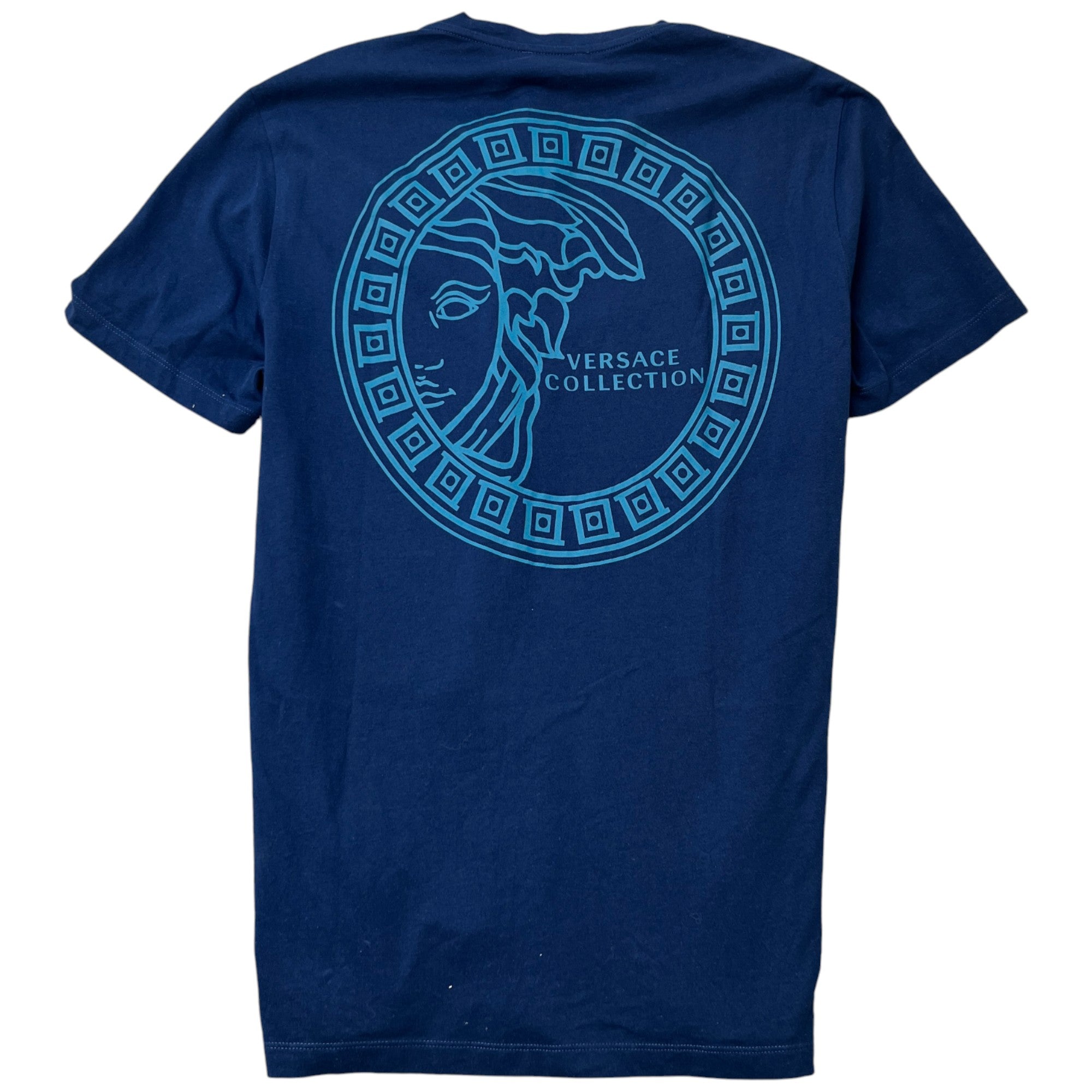 Men's Medusa Graphic Logo T-Shirt Blue Size L