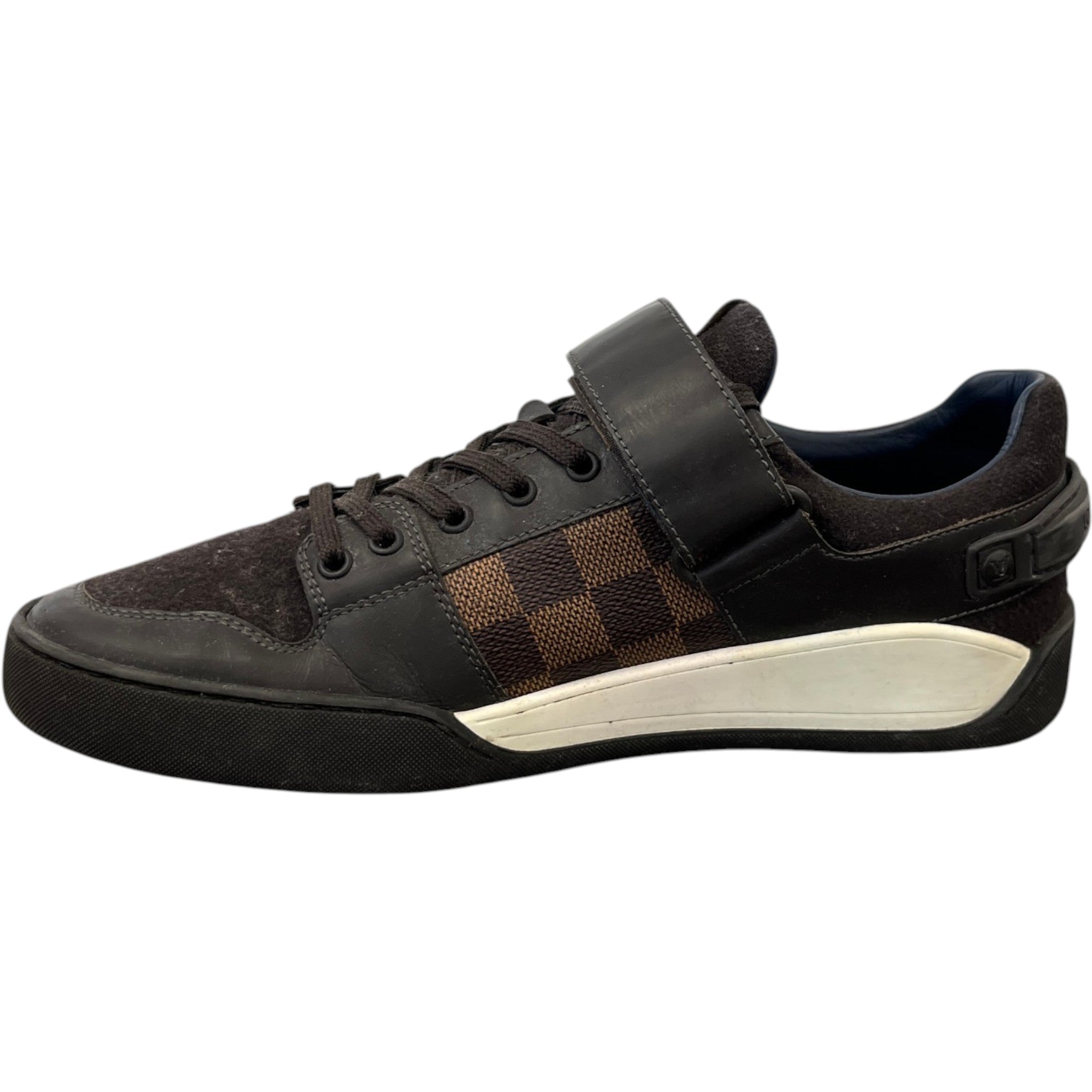 Men's Elliptic Damier Low Trainers Brown Size EU 40 / UK 6