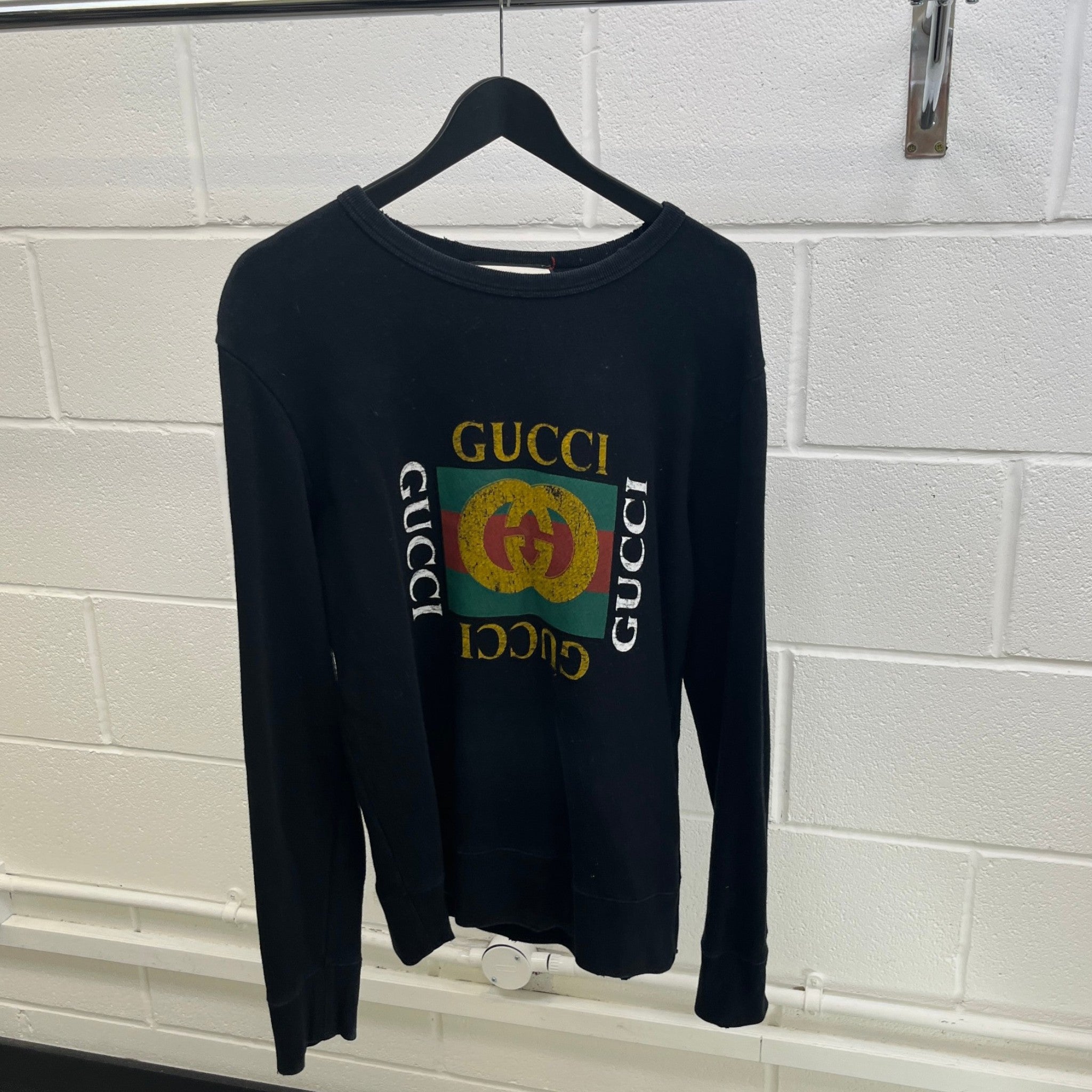 Men's Graphic Logo Sweatshirt Black Size M