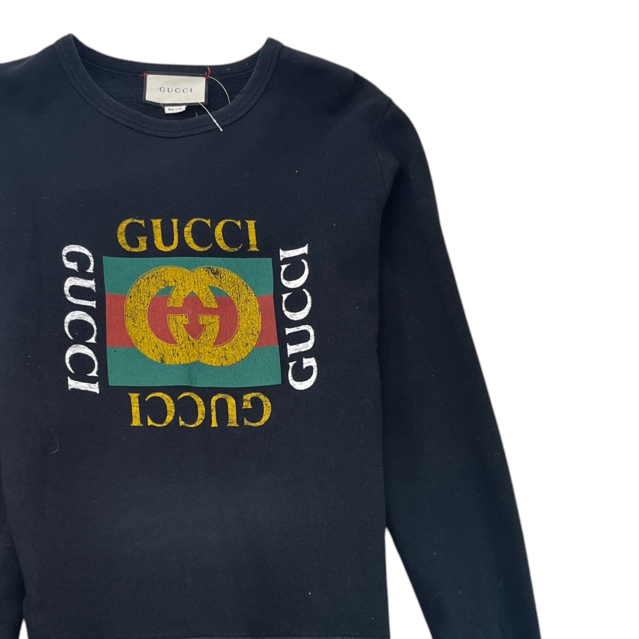 Men's Graphic Logo Sweatshirt Black Size M
