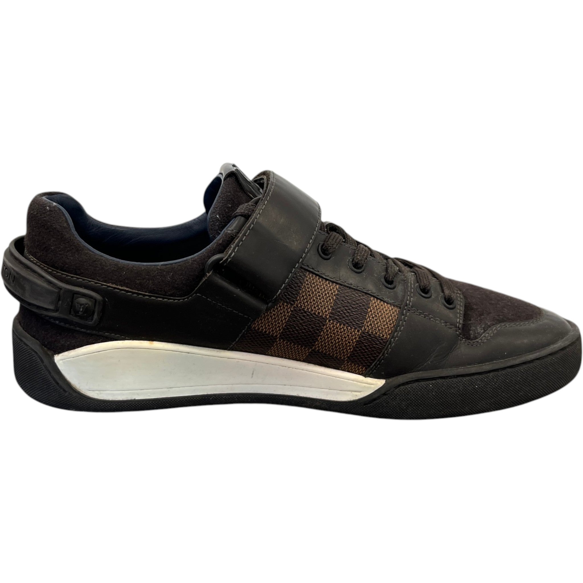 Men's Elliptic Damier Low Trainers Brown Size EU 40 / UK 6