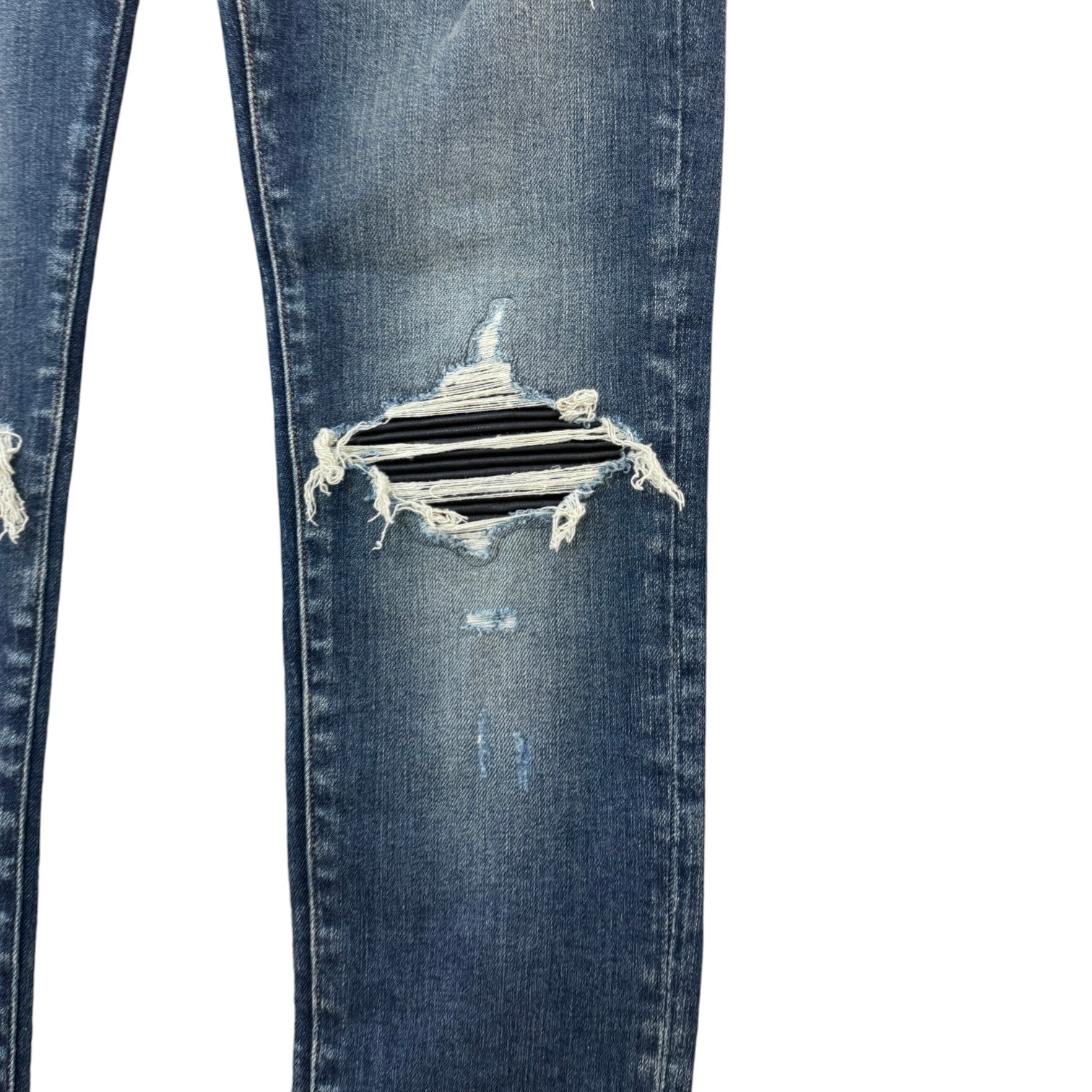 Men's Mx1 Distressed Skinny Jeans Blue Size Waist 30"