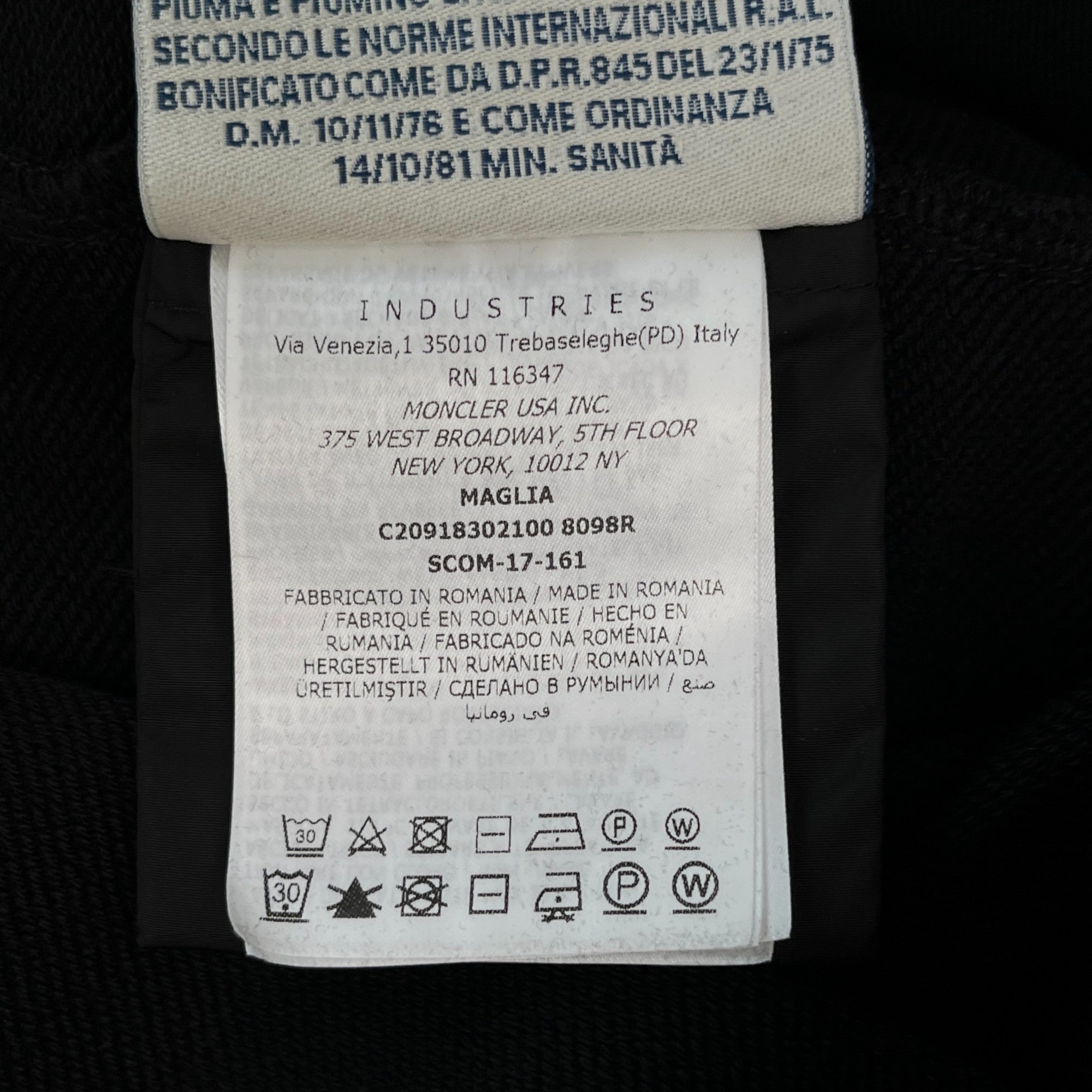 Men's Maglia Hoodie Black Size L