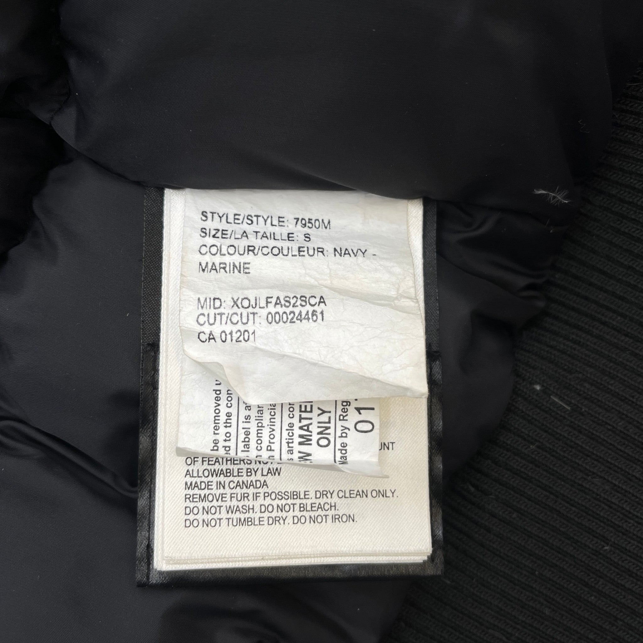 Men's Chilliwack Bomber Down Jacket Navy Size S