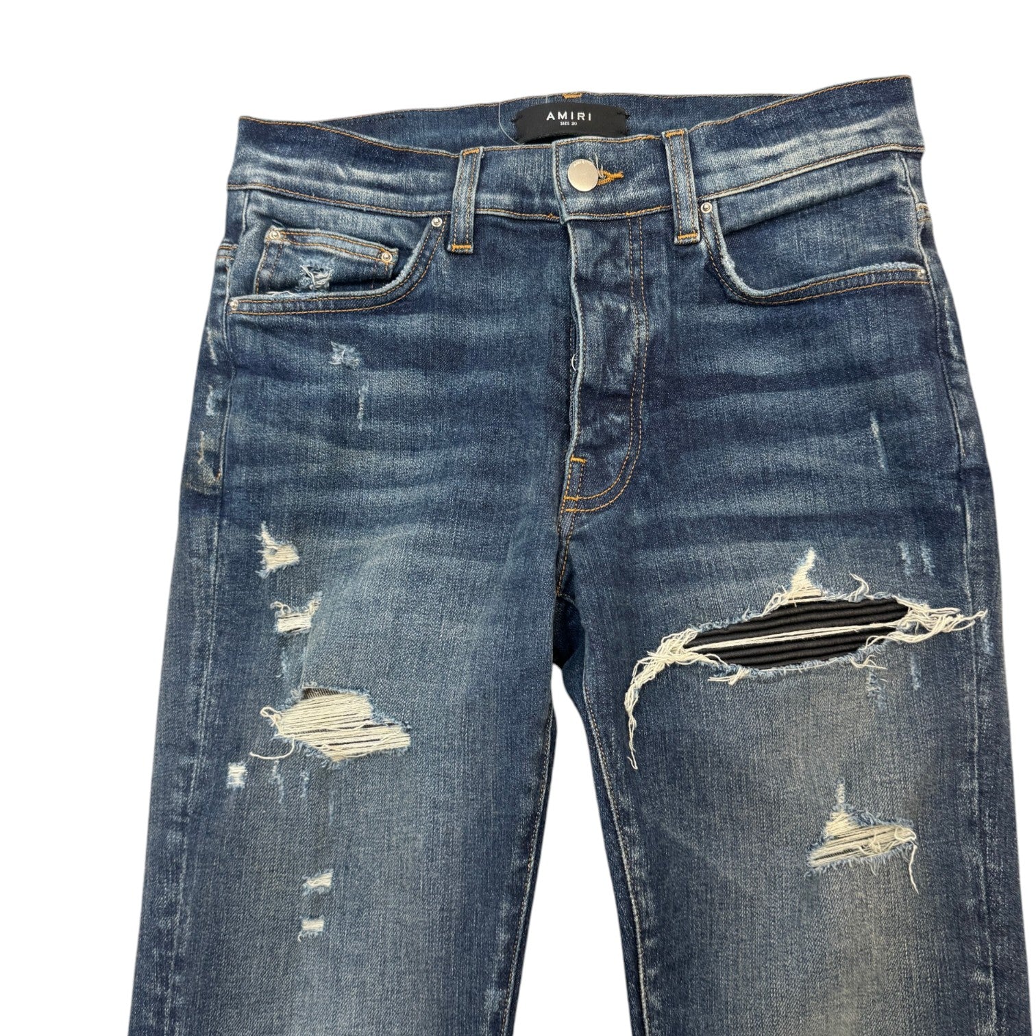 Men's Mx1 Distressed Skinny Jeans Blue Size Waist 30"