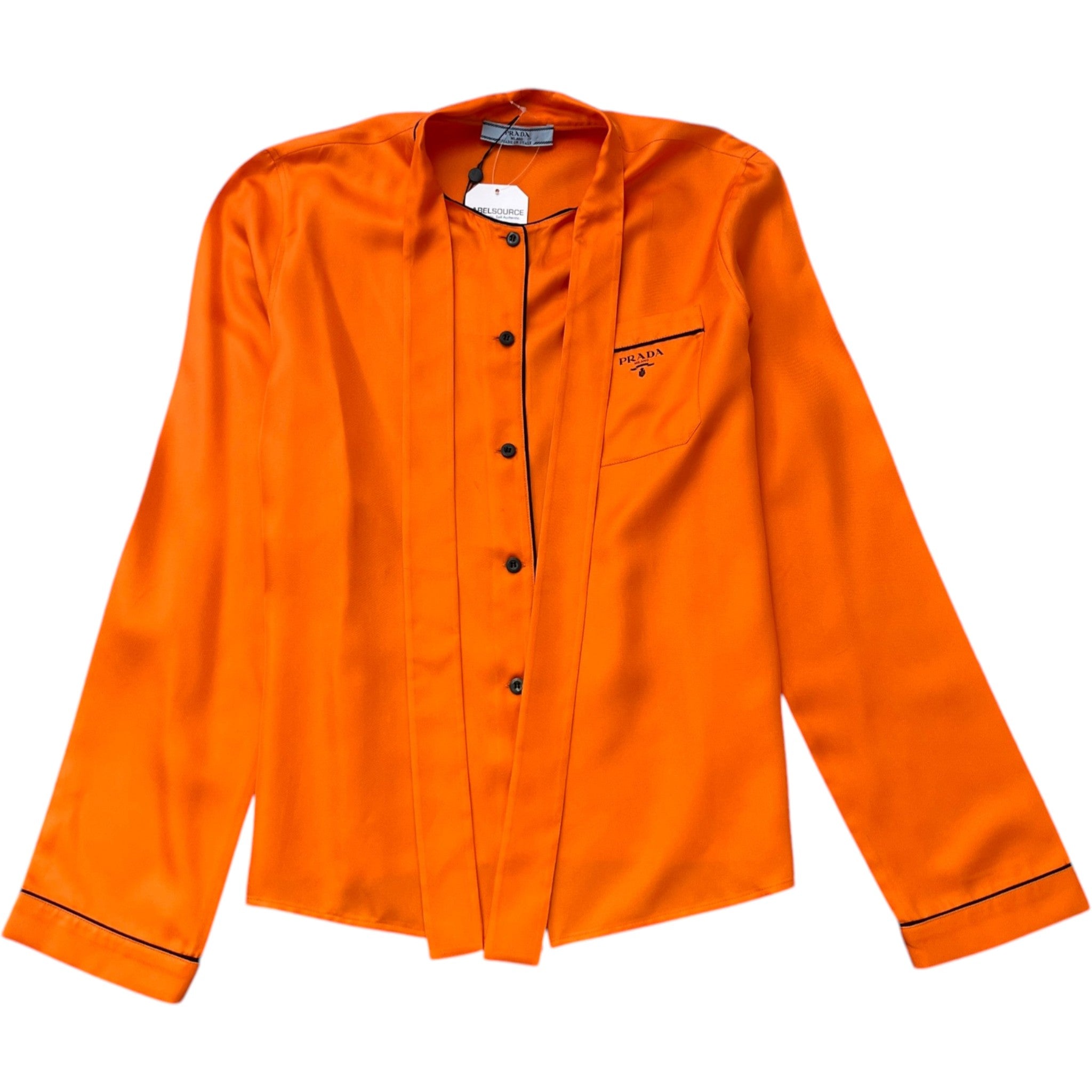 Women's Embroidered Logo Set Full Tracksuit Orange Size S