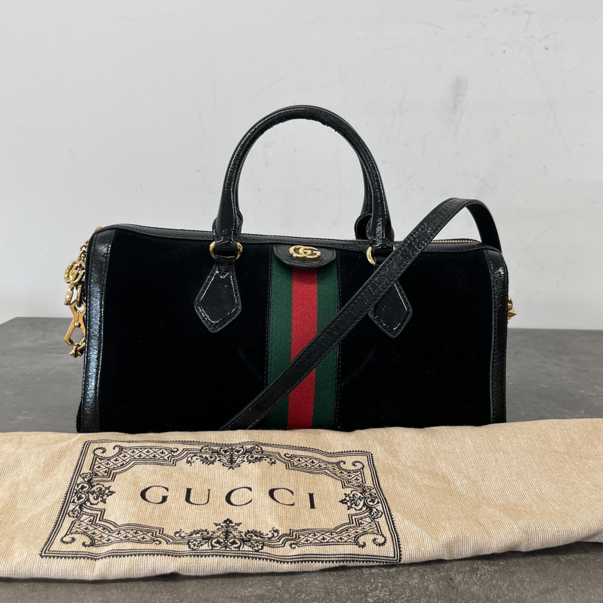 Women's Ophidia Boston Handbag Black