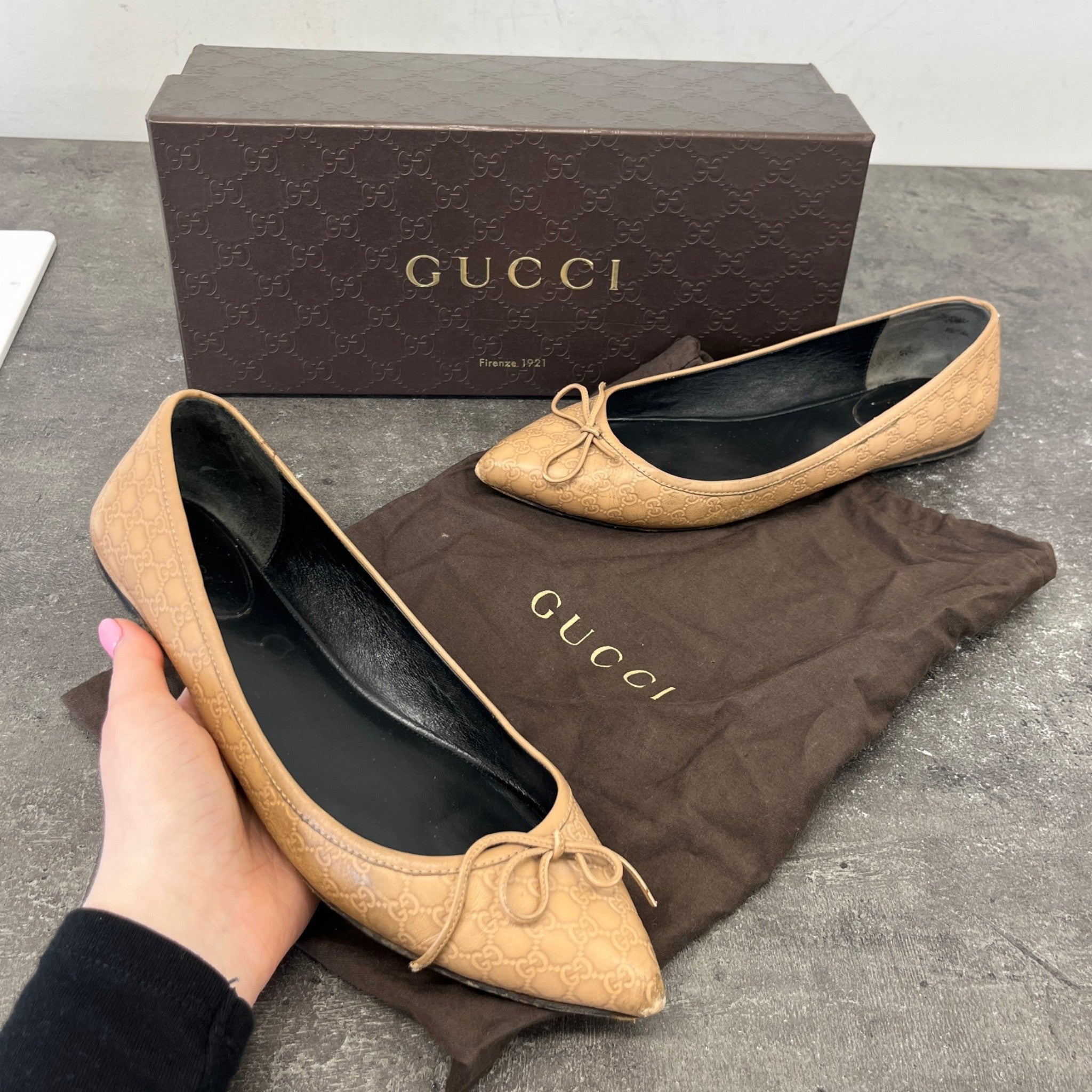 Women's Gg Supreme Espadrilles Beige Size EU 37.5 / UK 4.5