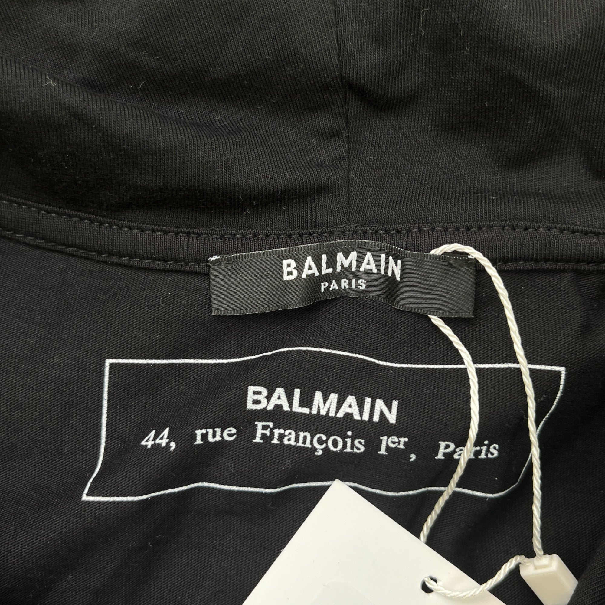 Men's Logo Print Hoodie Black Size XS