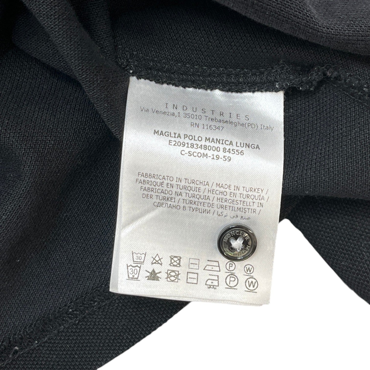 Men's Maglia Polo Shirt Black Size L