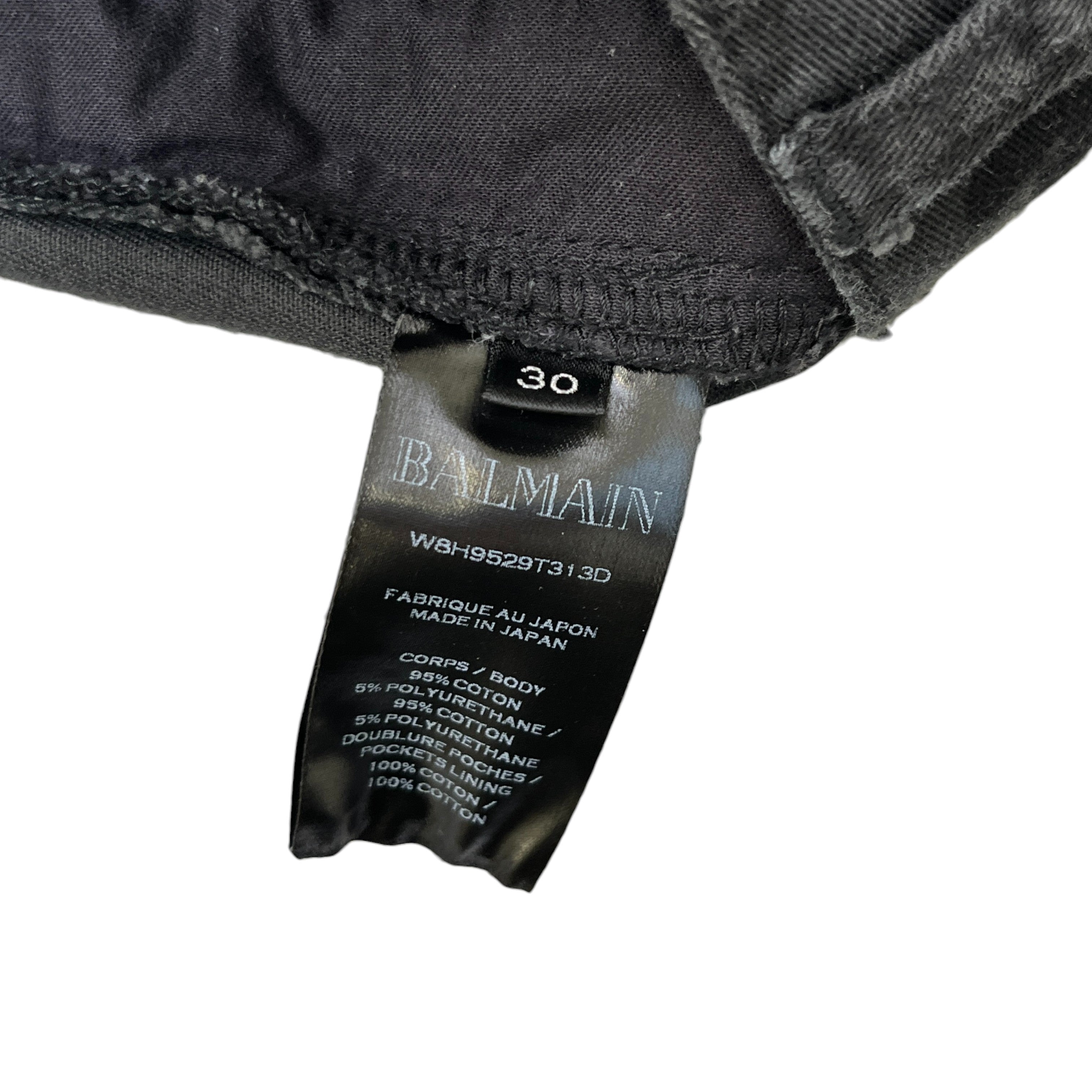 Men's Distressed Camo Print Jeans Black Size Waist 30"