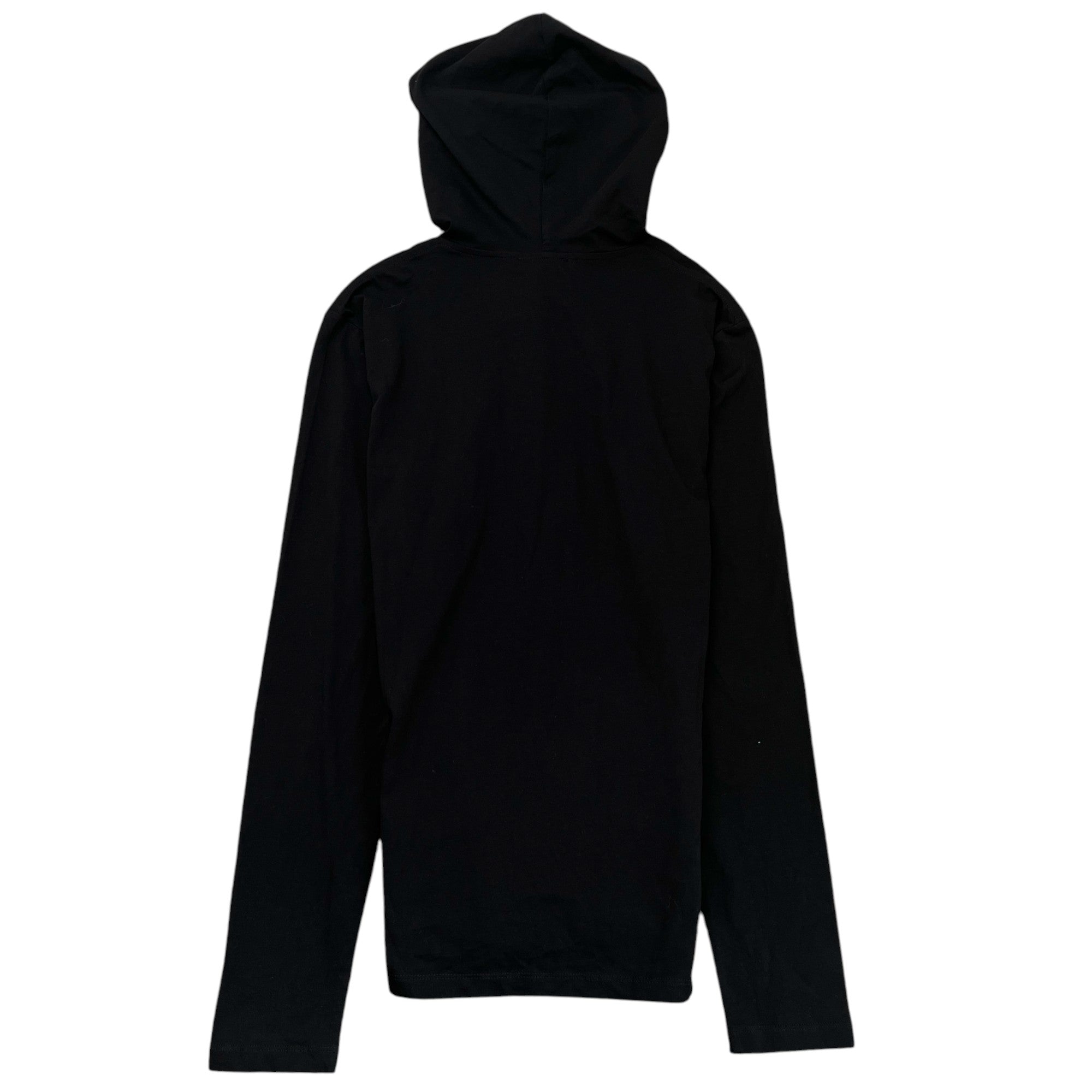 Men's Logo Print Hoodie Black Size XS