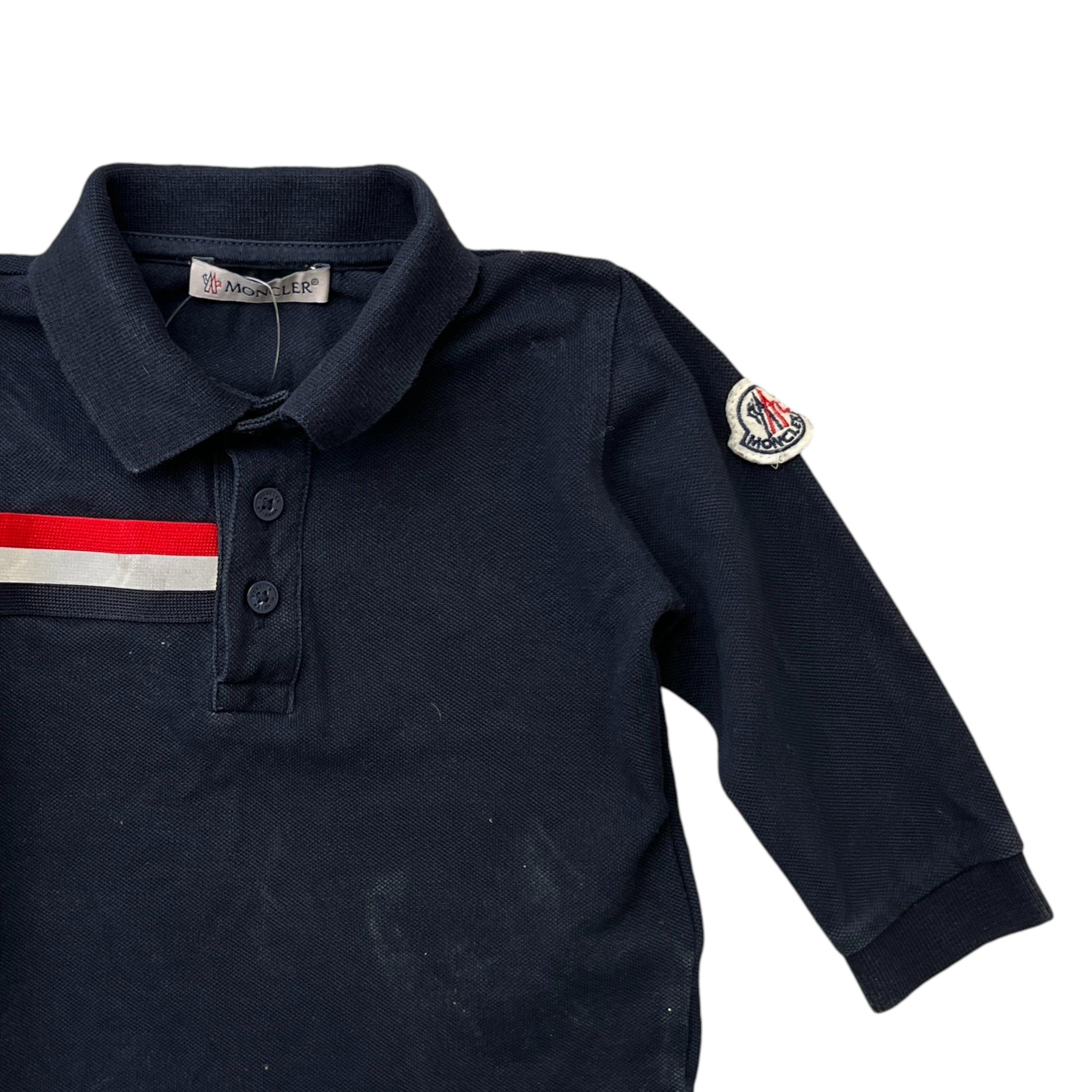 Men's Maglia Baby 6-9 Months Polo Shirt Navy Size XXS