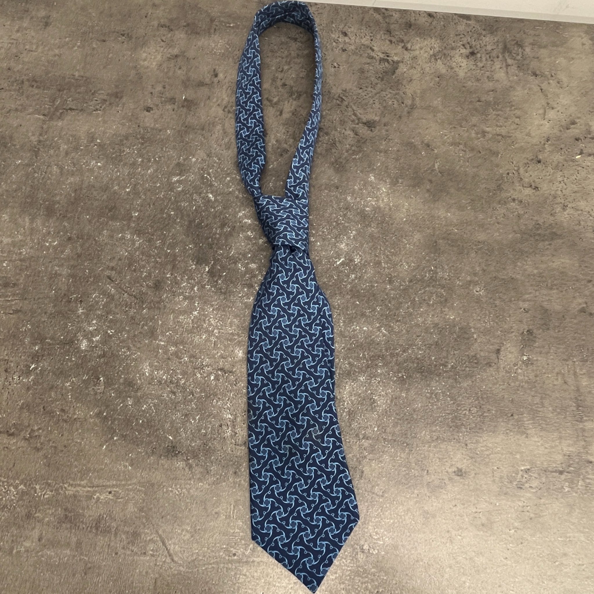 Men's Geometric Tie Blue