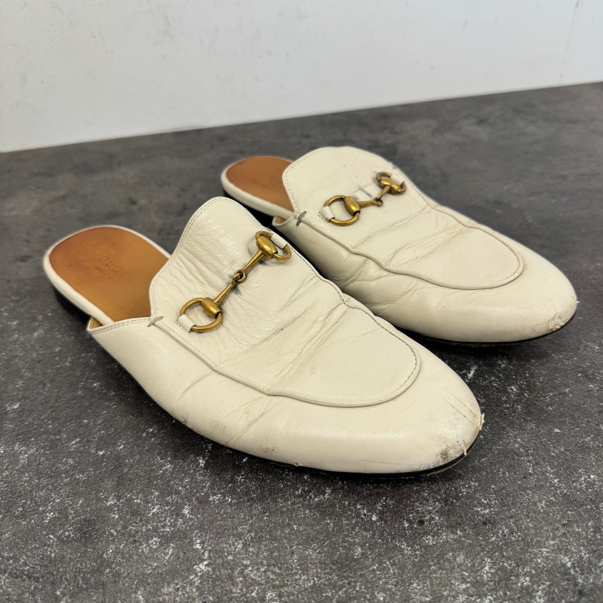 Women's Princetown Loafers Cream Size EU 38.5 / UK 5.5