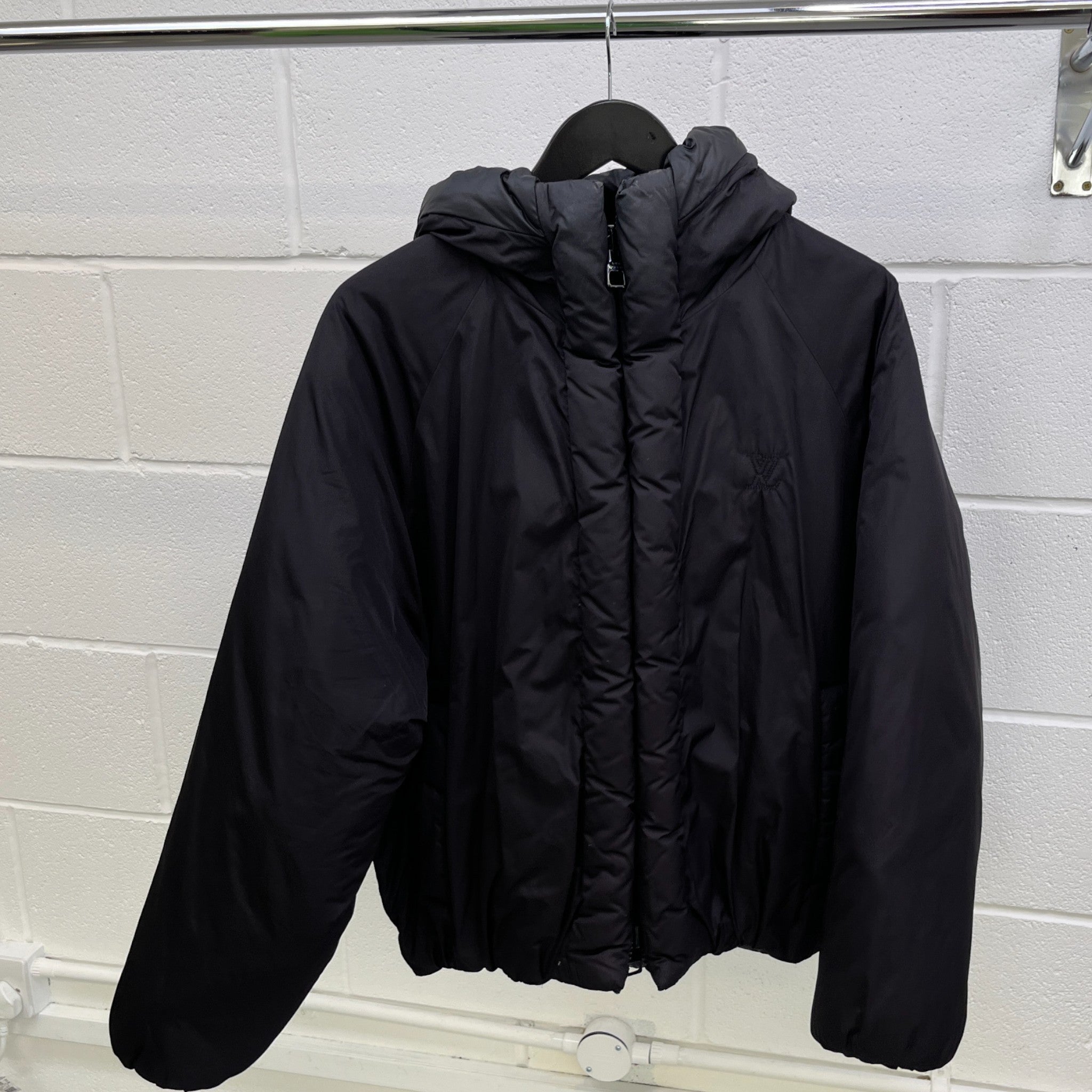 Men's Flower Quilted Monogram Reverable Down Jacket Black Size IT 50 / L