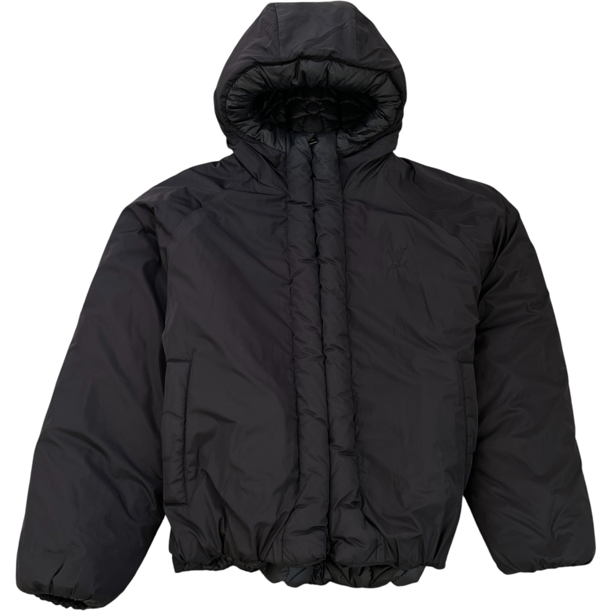 Men's Flower Quilted Monogram Reverable Down Jacket Black Size IT 50 / L