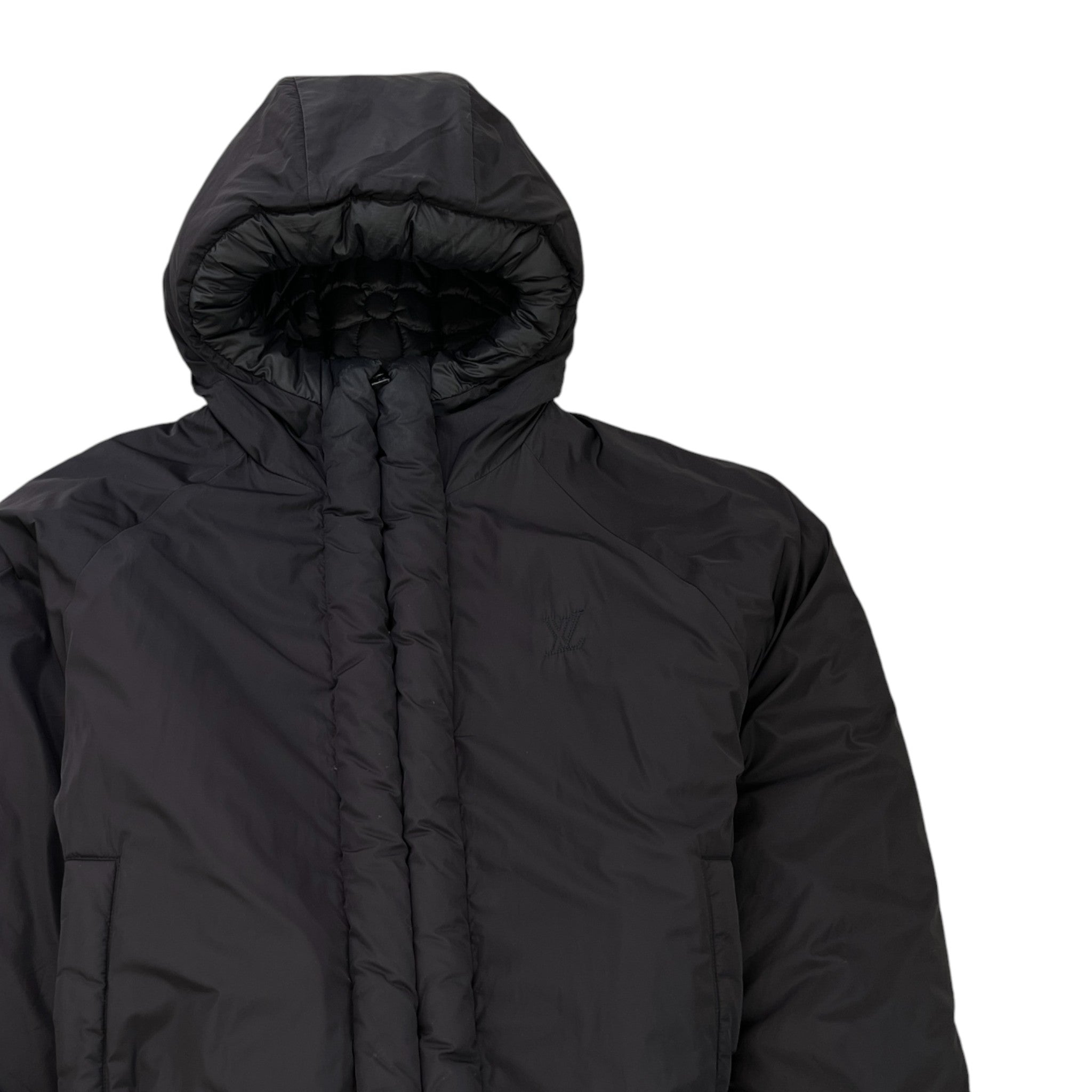 Men's Flower Quilted Monogram Reverable Down Jacket Black Size IT 50 / L