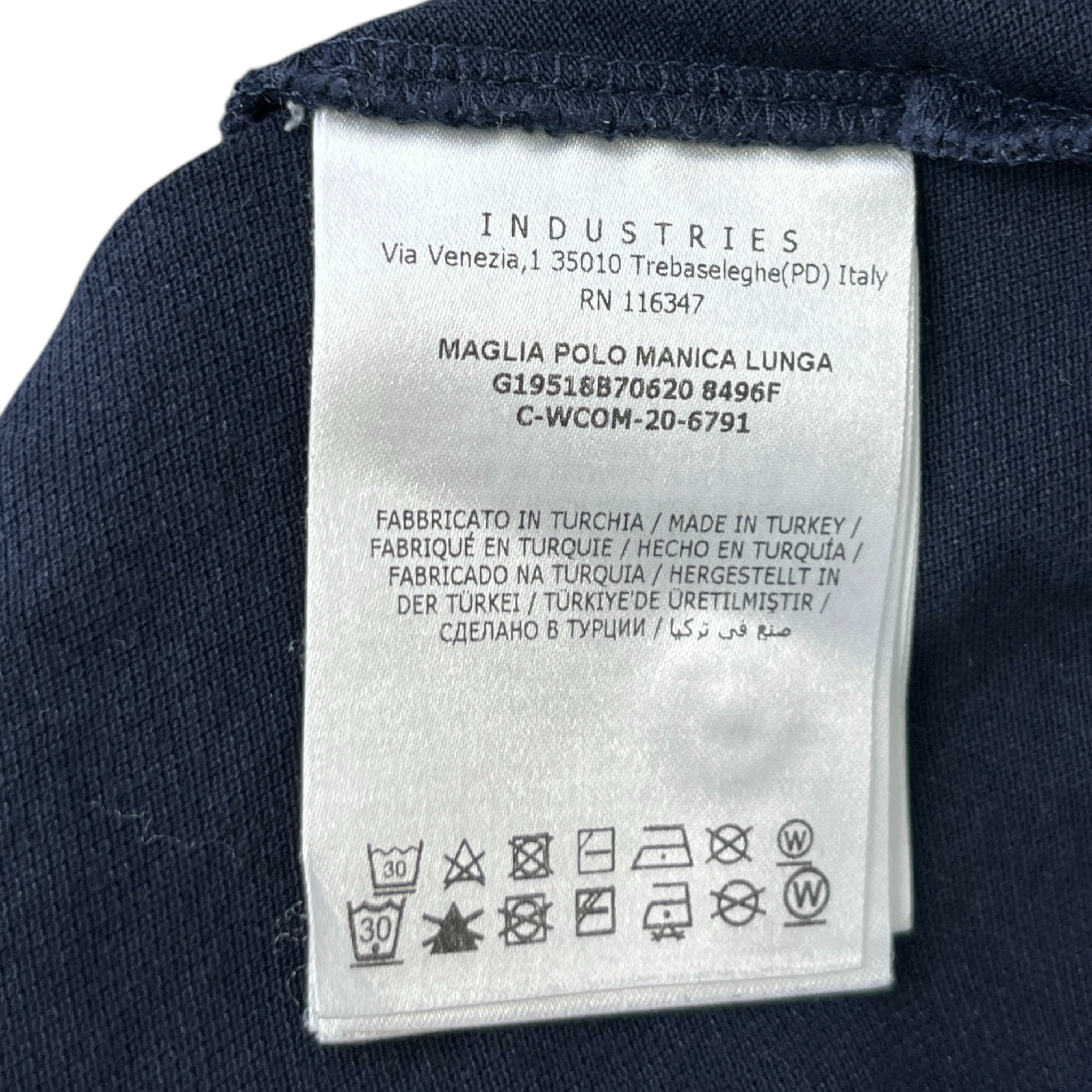 Men's Maglia Baby 6-9 Months Polo Shirt Navy Size XXS