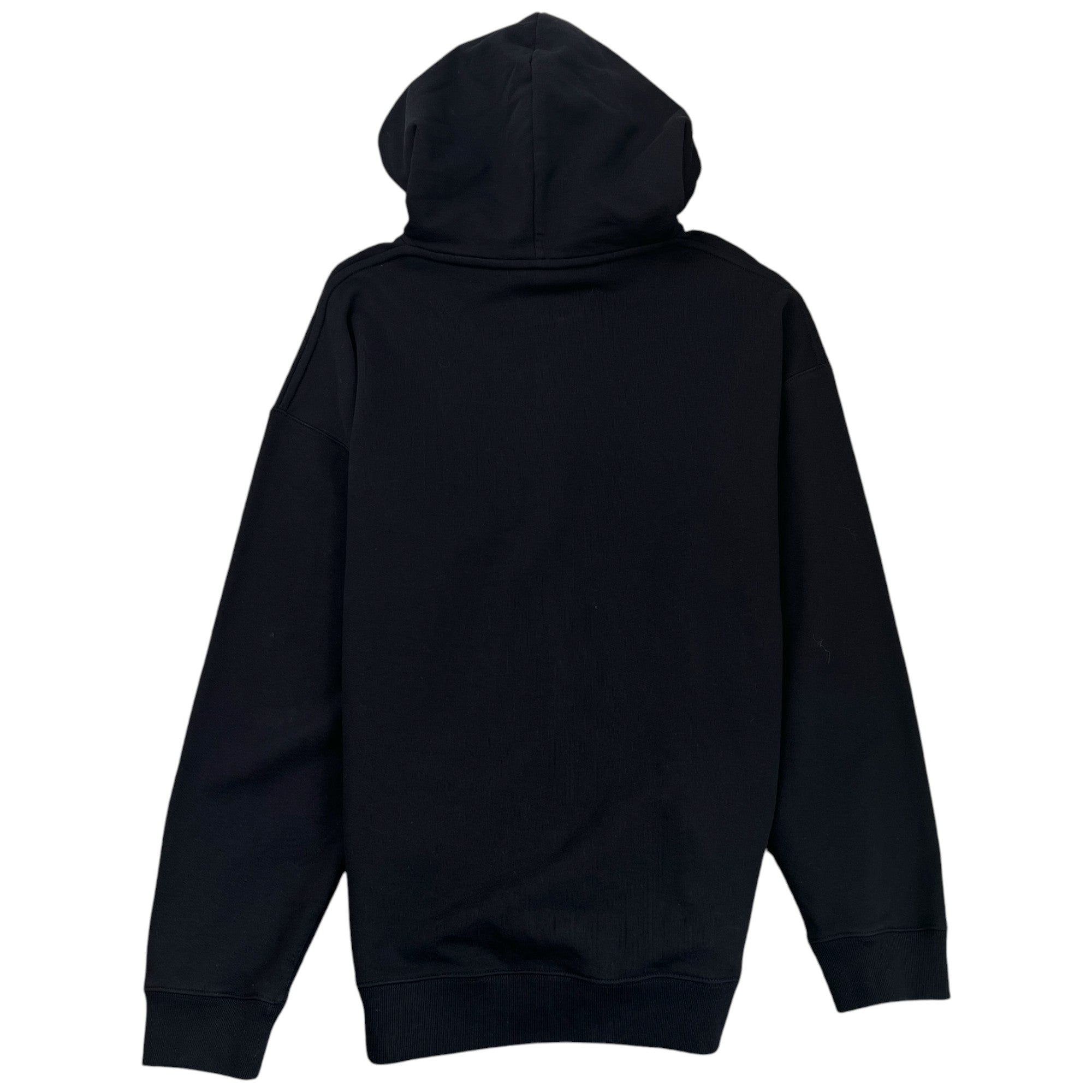 Men's Pocket Logo Print Hoodie Black Size M