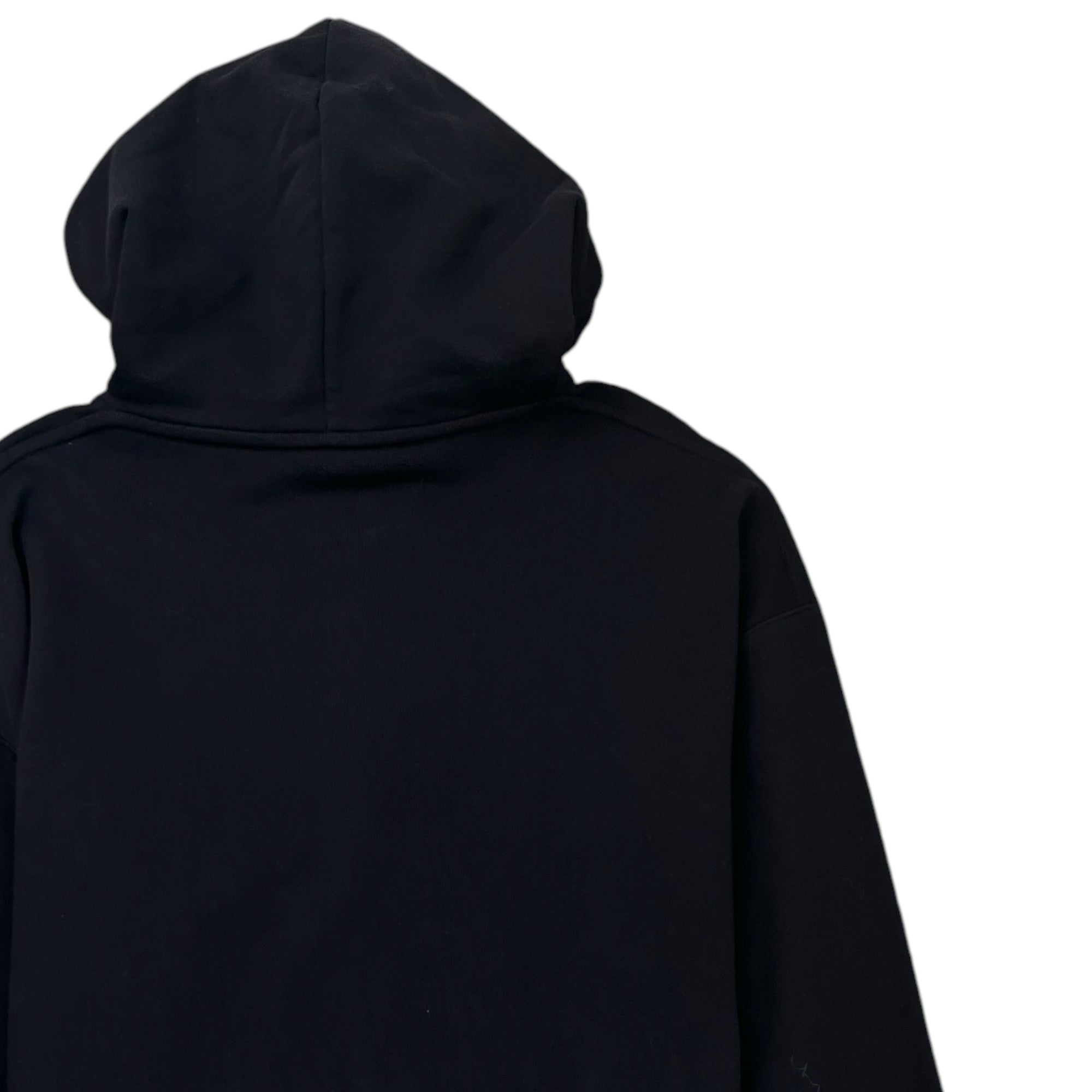 Men's Pocket Logo Print Hoodie Black Size M