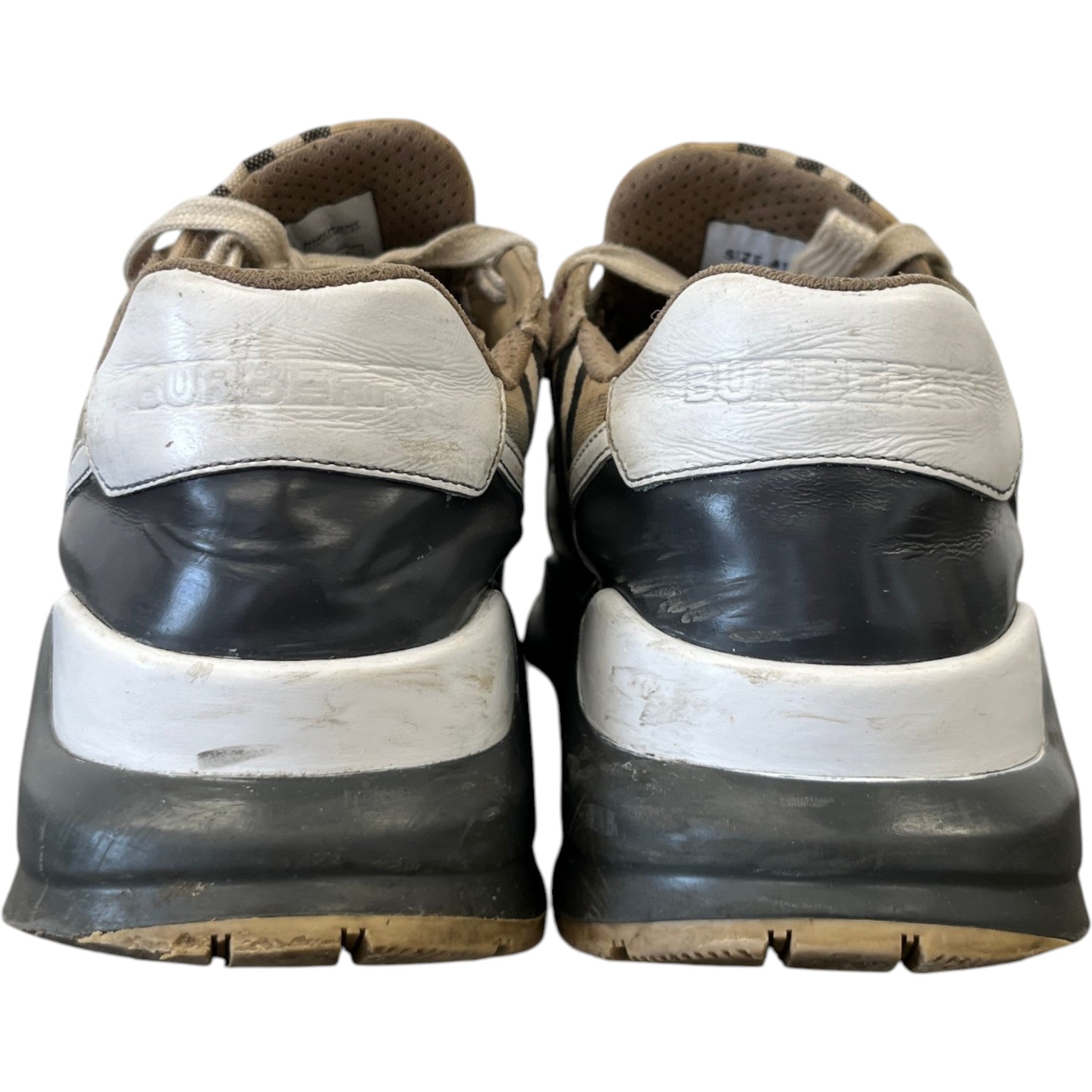 Men's Ramsey Check Low Trainers Beige Size EU 41 / UK 7
