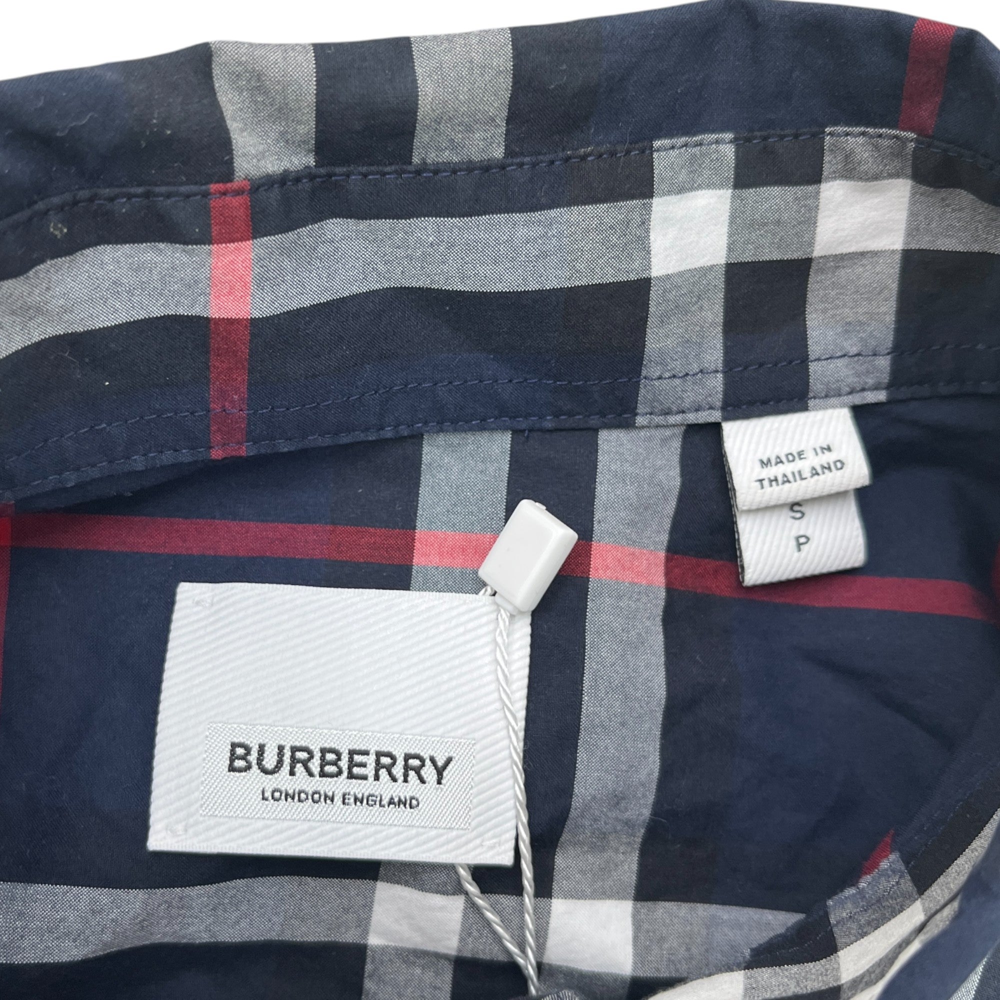 Men's Checkered Shirt Navy Size S