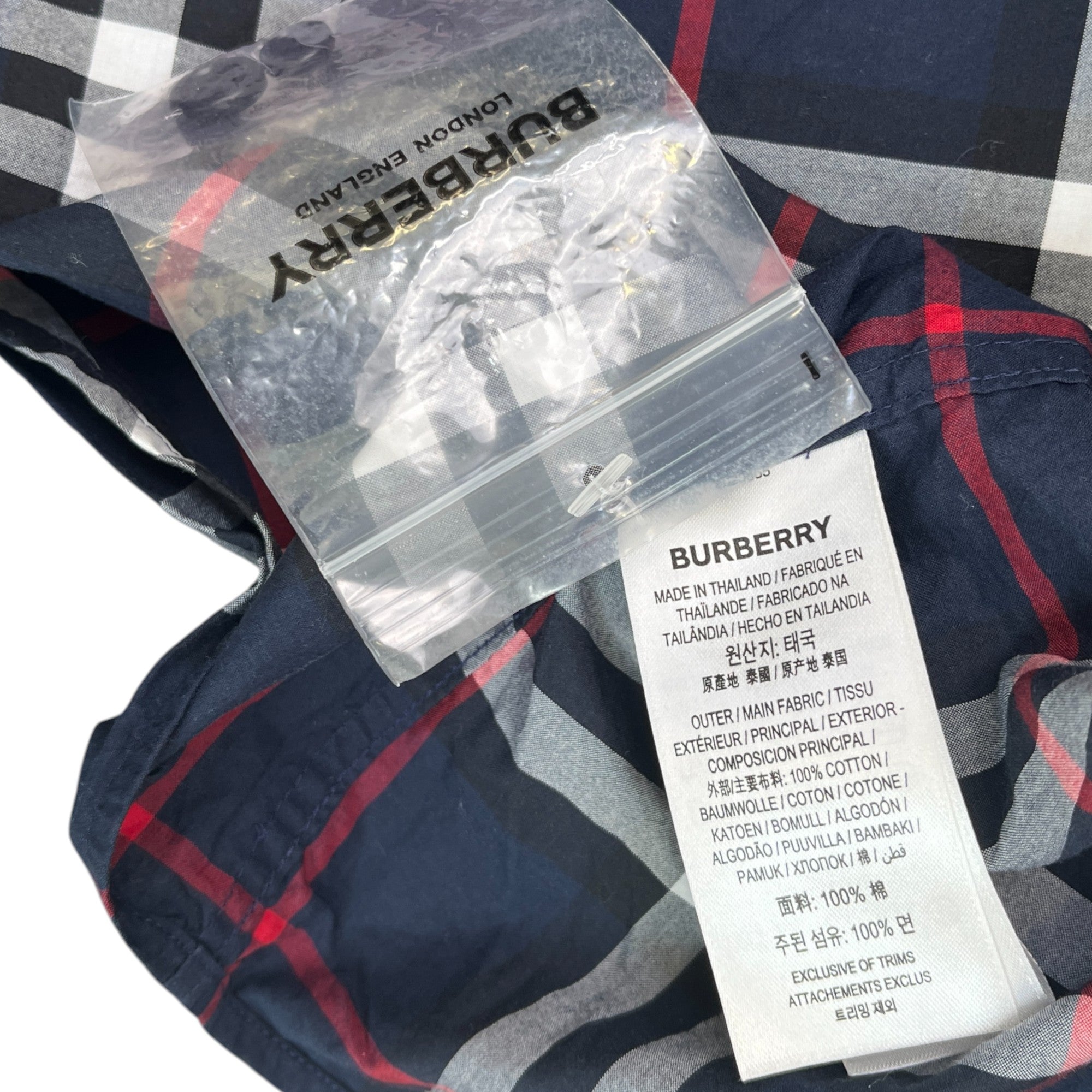 Men's Checkered Shirt Navy Size S