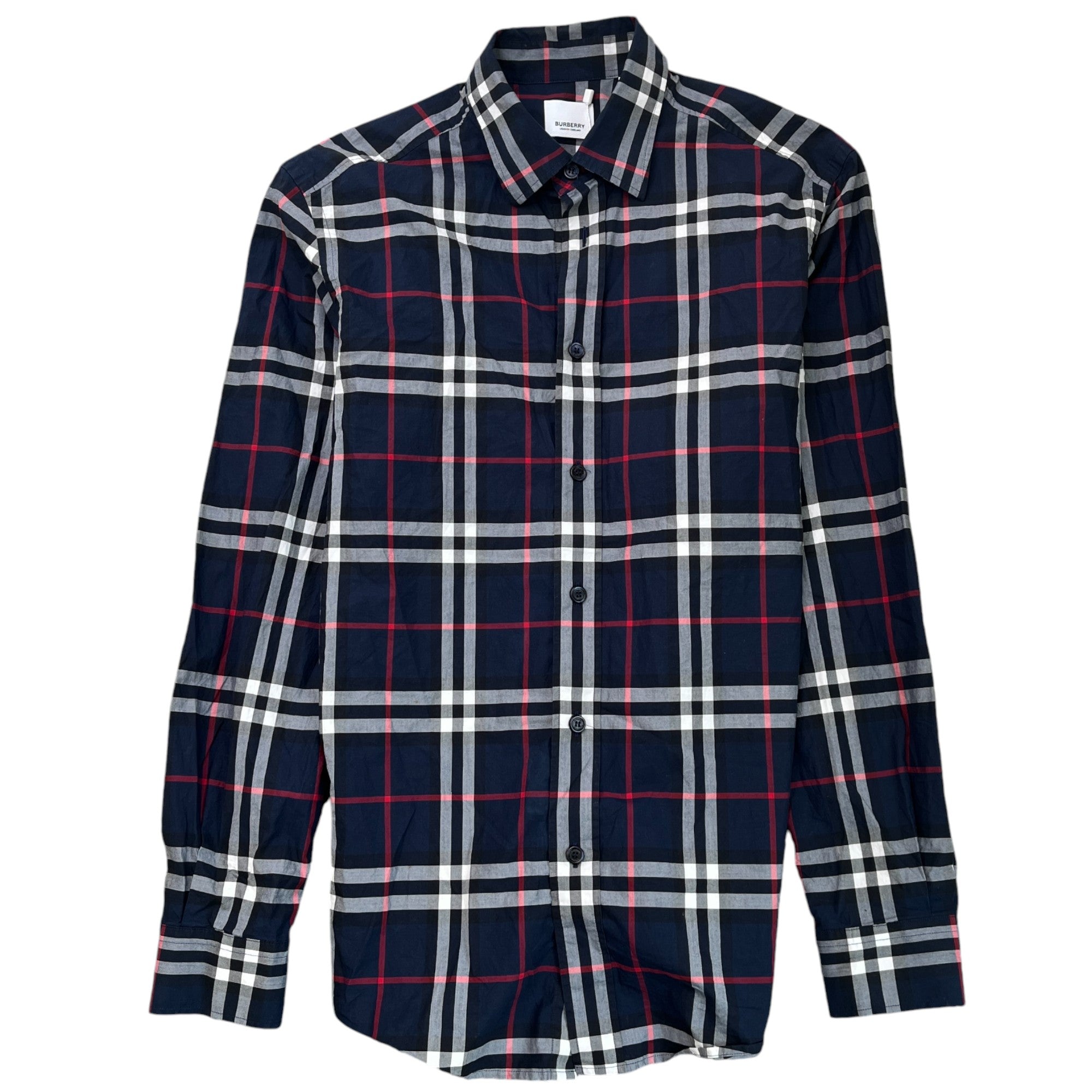 Men's Checkered Shirt Navy Size S