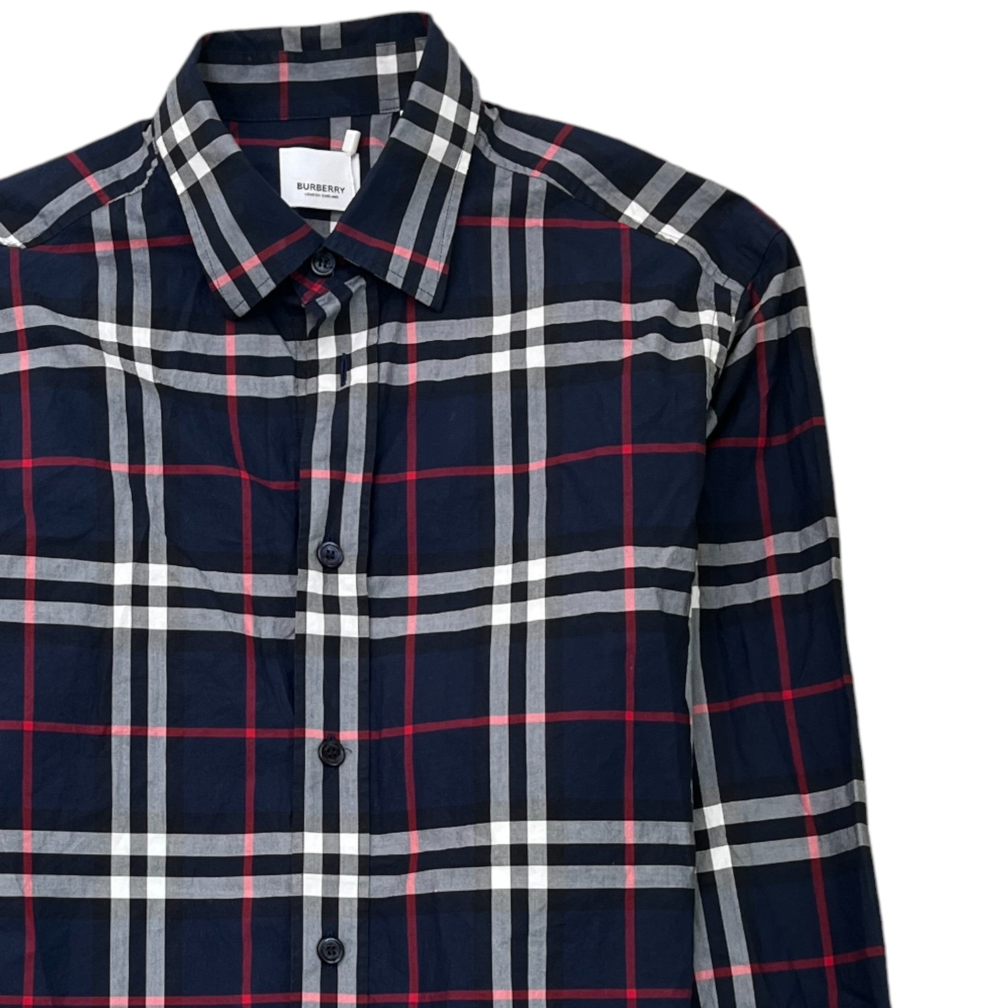 Men's Checkered Shirt Navy Size S