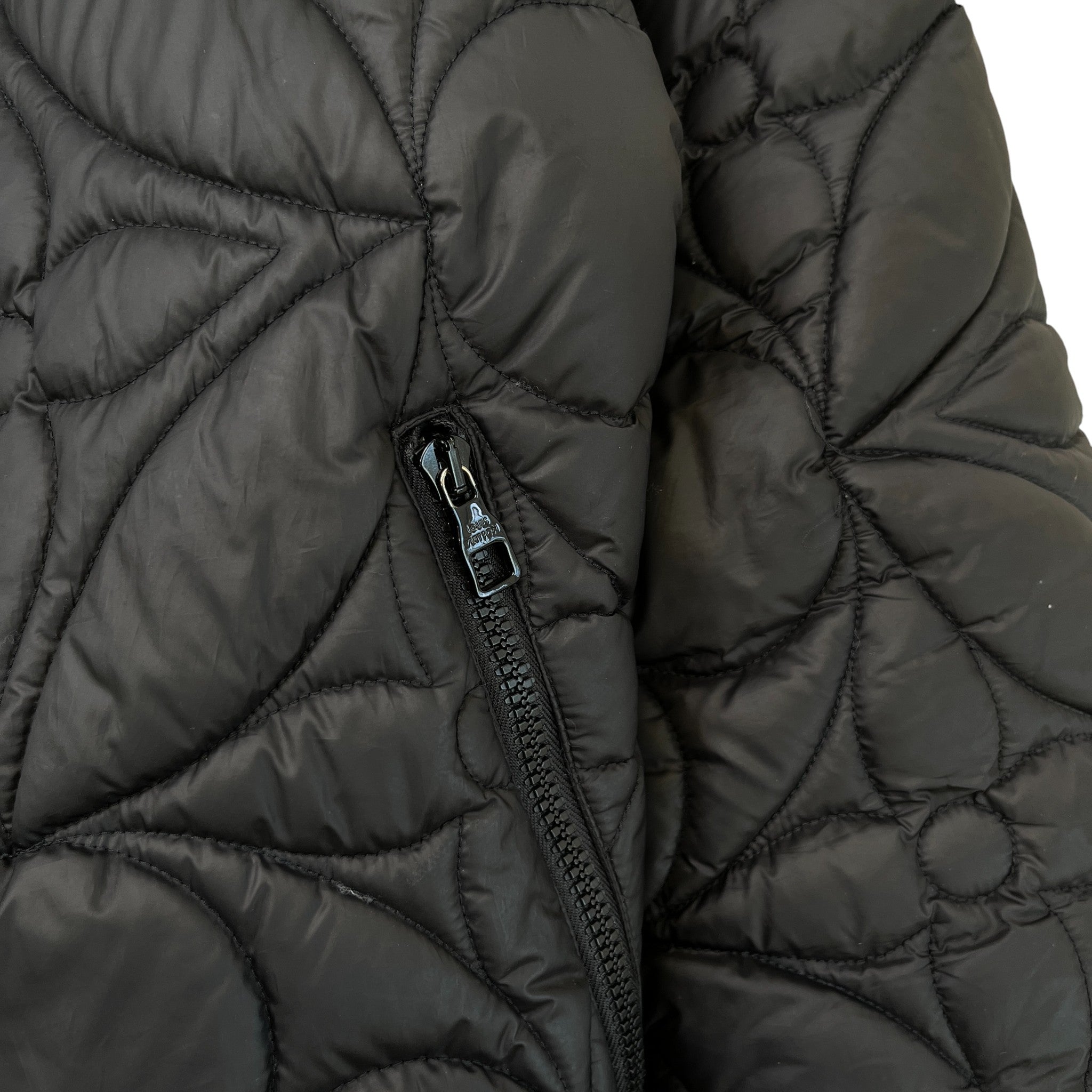 Men's Flower Quilted Monogram Reverable Down Jacket Black Size IT 50 / L