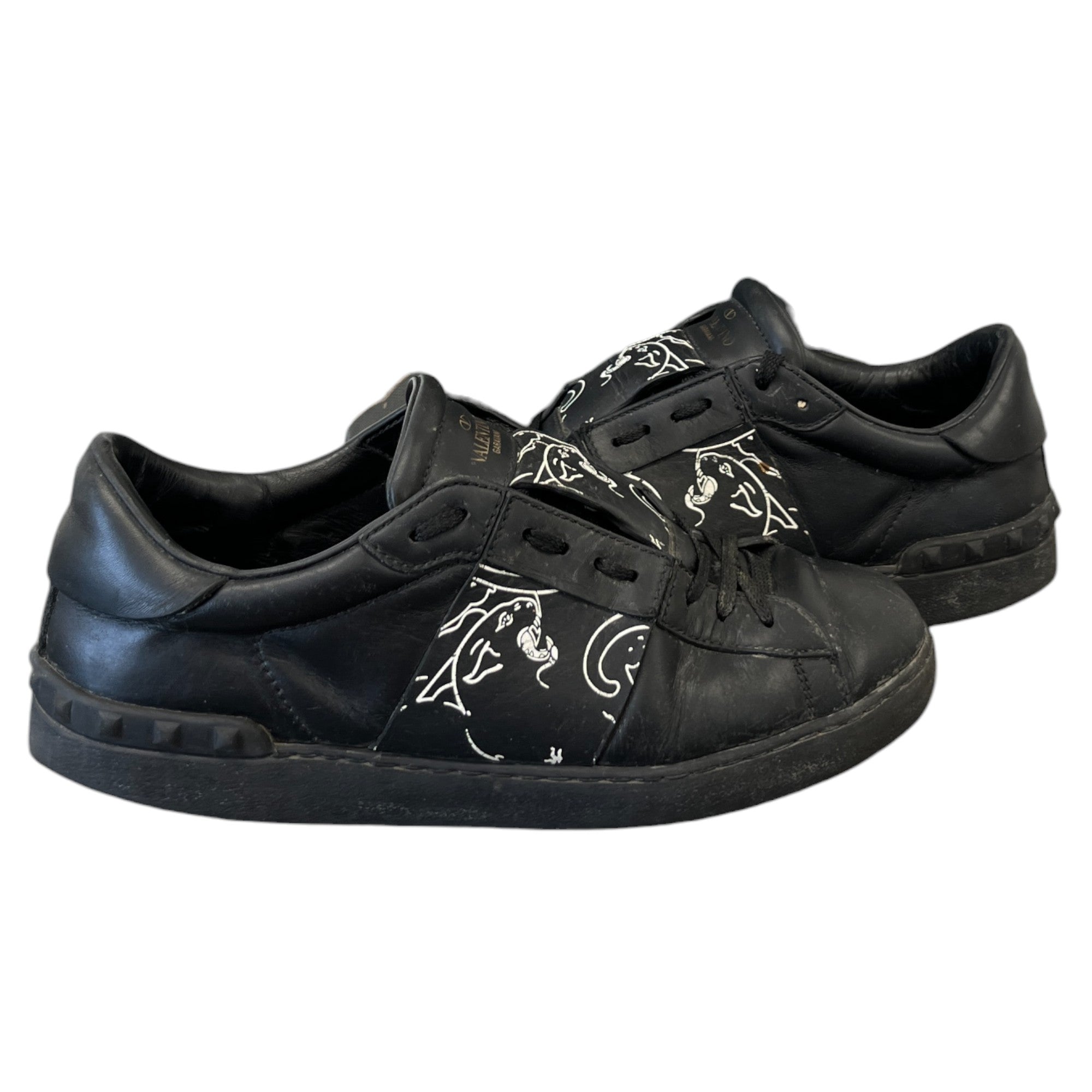 Men's Rockstud Pantha Low Trainers Black Size EU 40 / UK 6