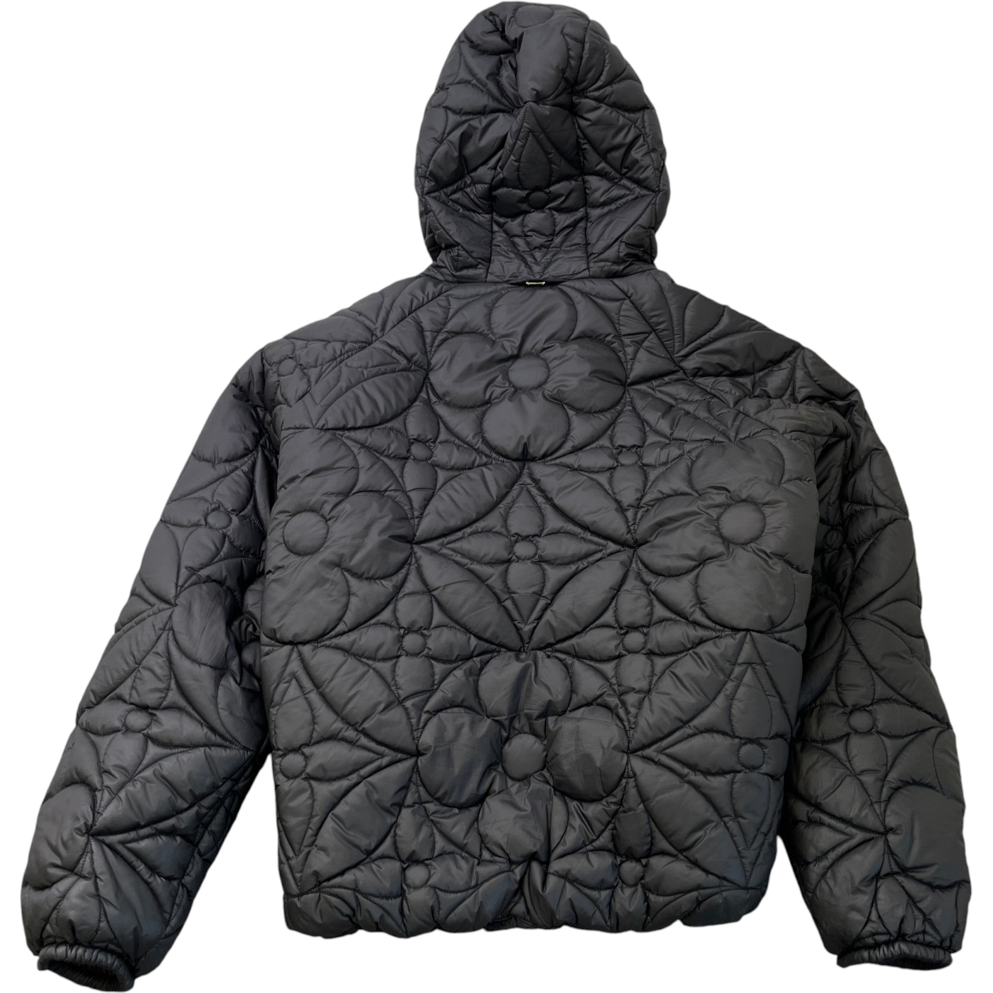 Men's Flower Quilted Monogram Reverable Down Jacket Black Size IT 50 / L
