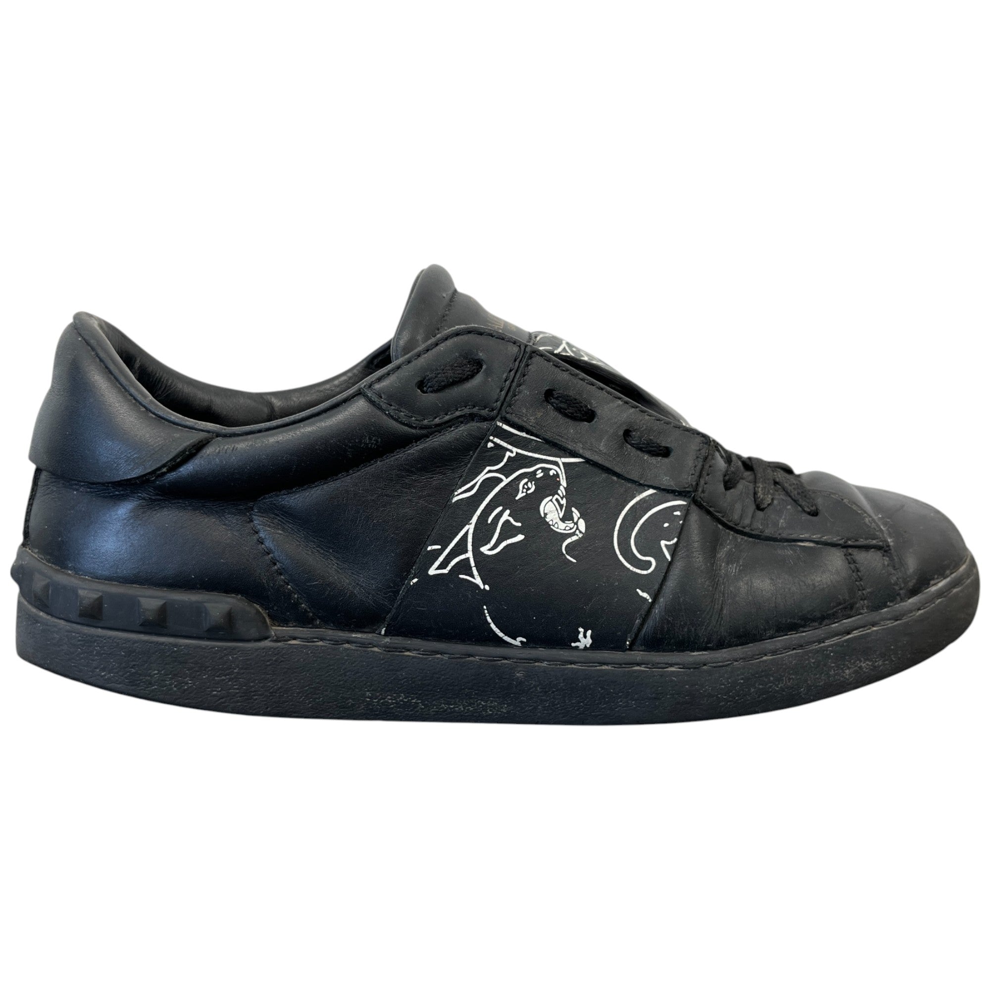 Men's Rockstud Pantha Low Trainers Black Size EU 40 / UK 6