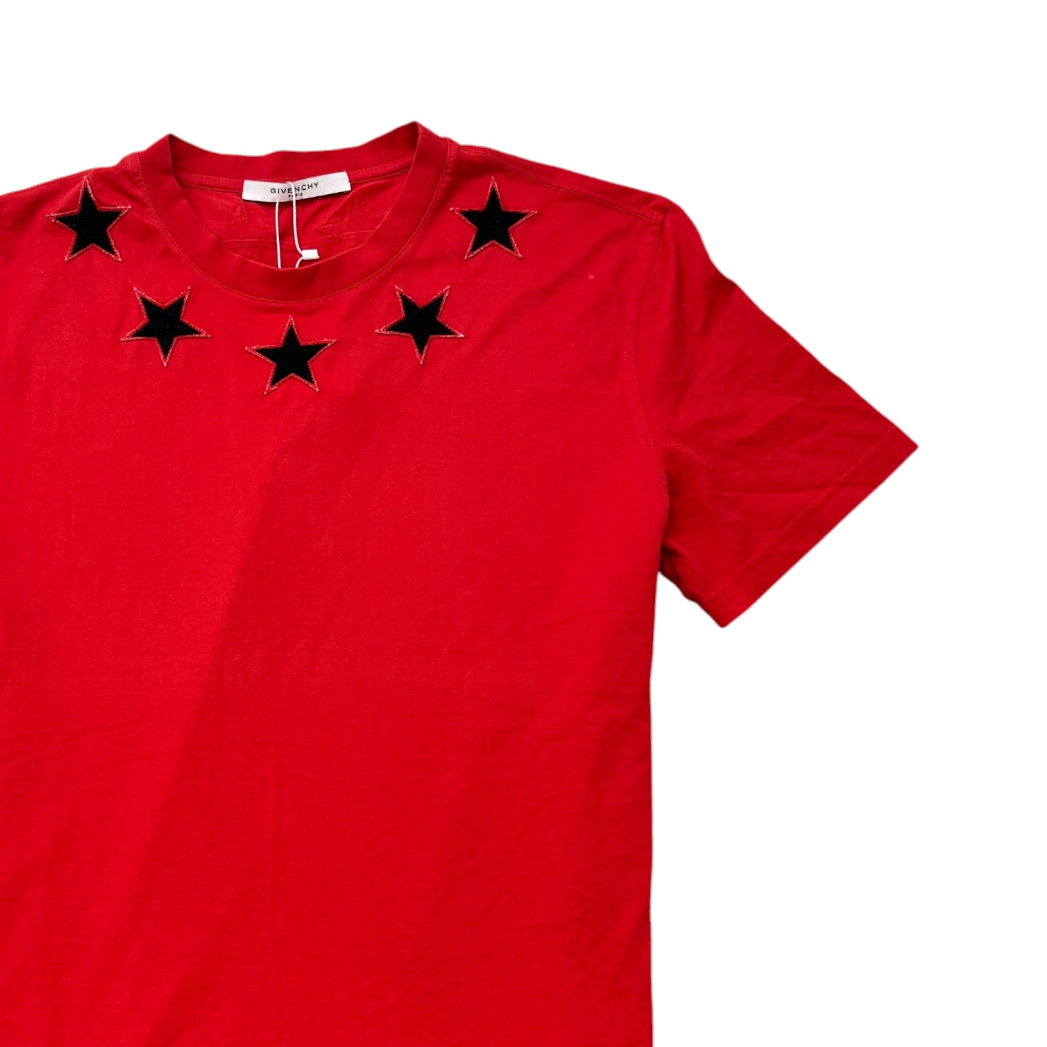 Men's Applique Stars T-Shirt Red Size XL